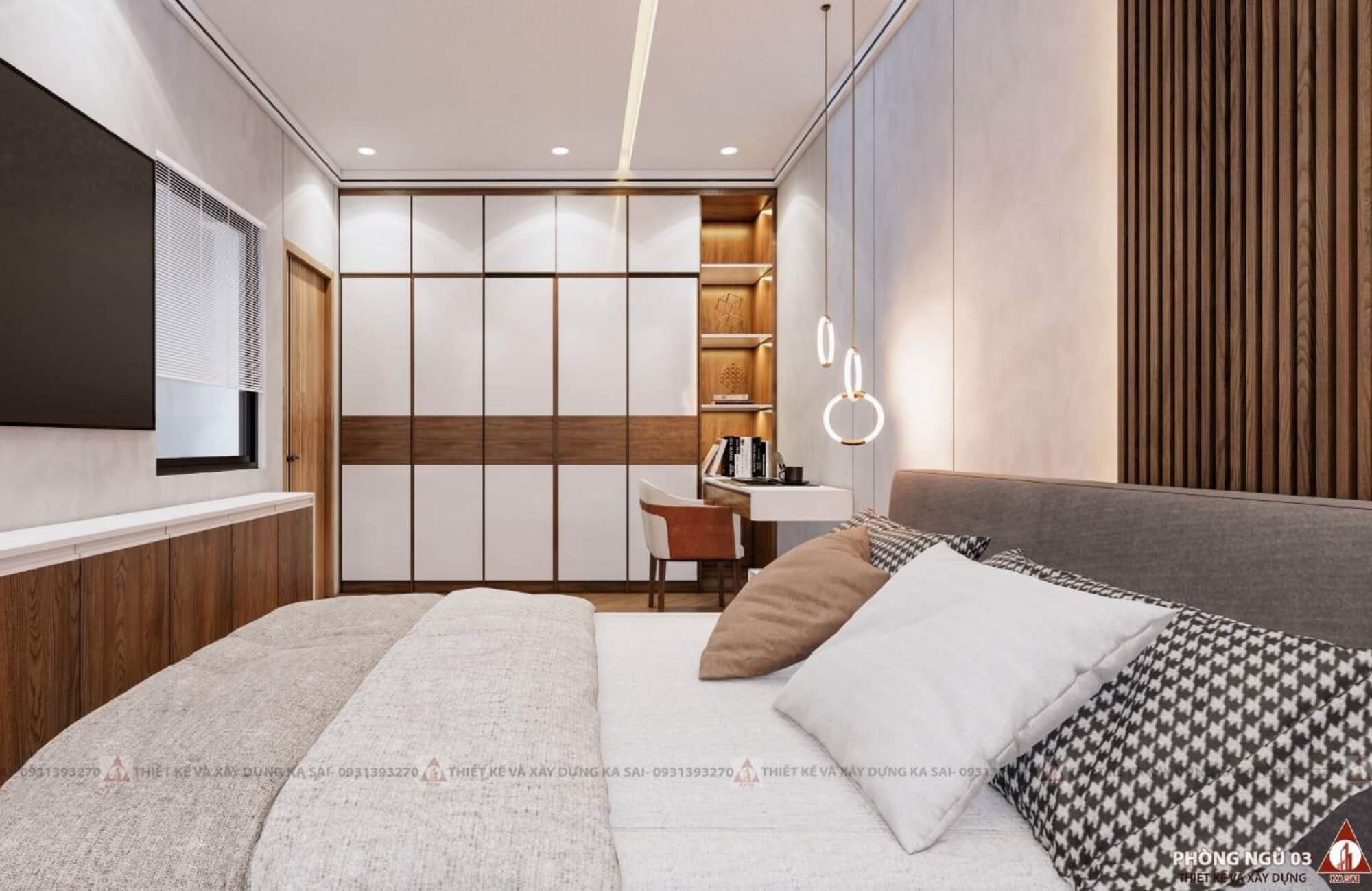 Phòng ngủ 3 mẫu thiết kế villa