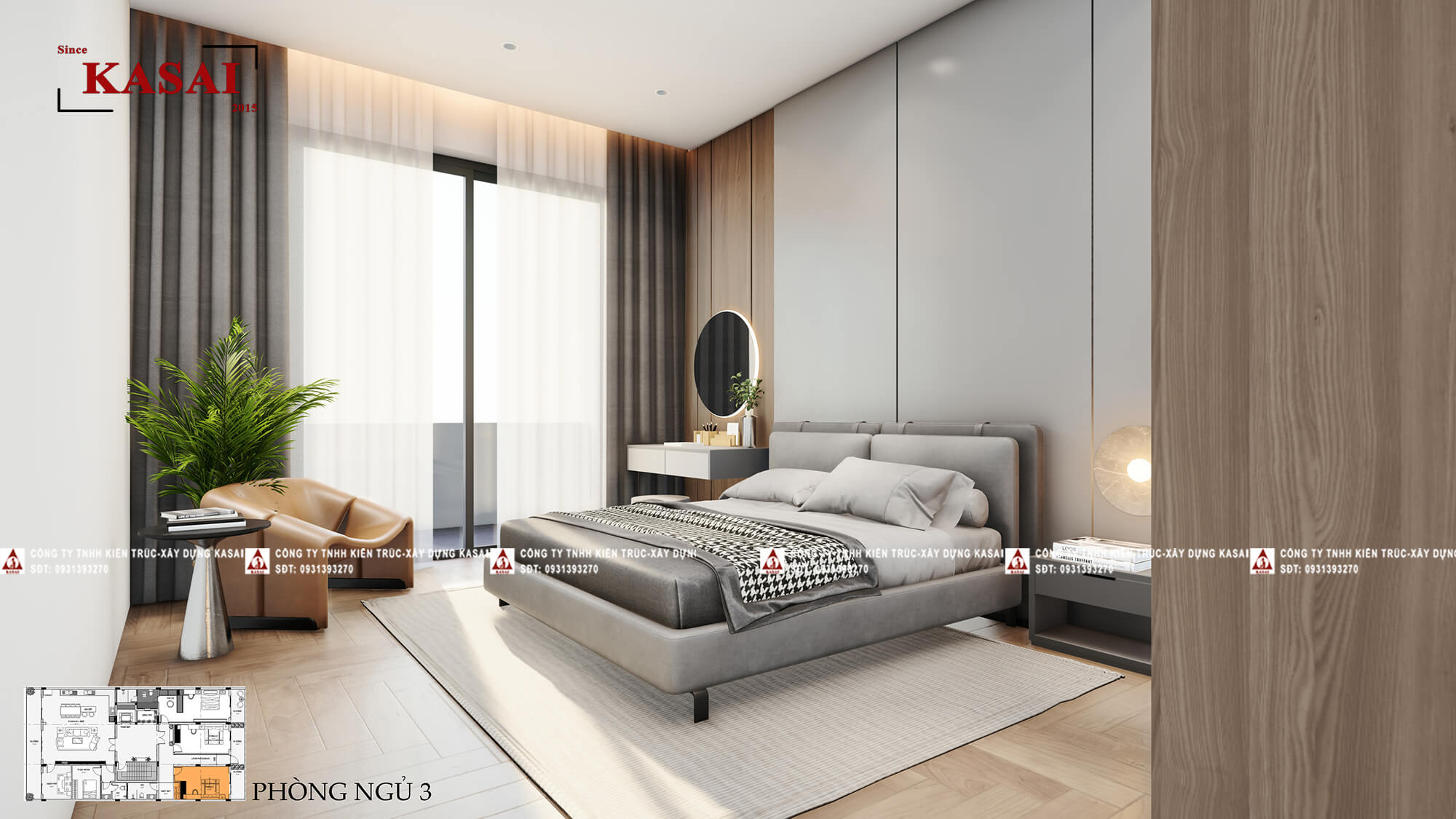 Phòng ngủ căn hộ cho thuê Apartment