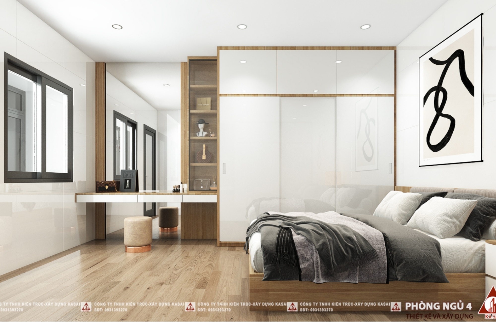 Phòng ngủ 4 biệt thự 3 tầng