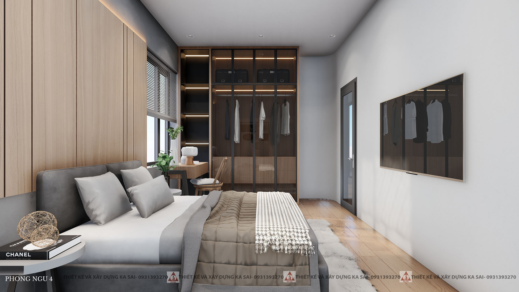Phòng ngủ 4 mẫu thiết kế nhà Hòa Vang Villa
