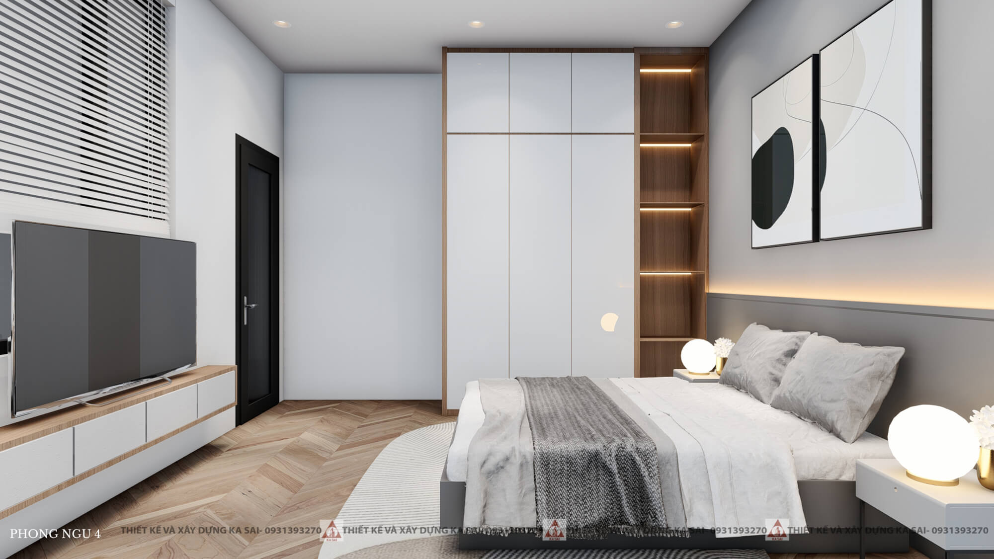 Phòng ngủ 4 thiết kế nhà quận Cẩm Lệ