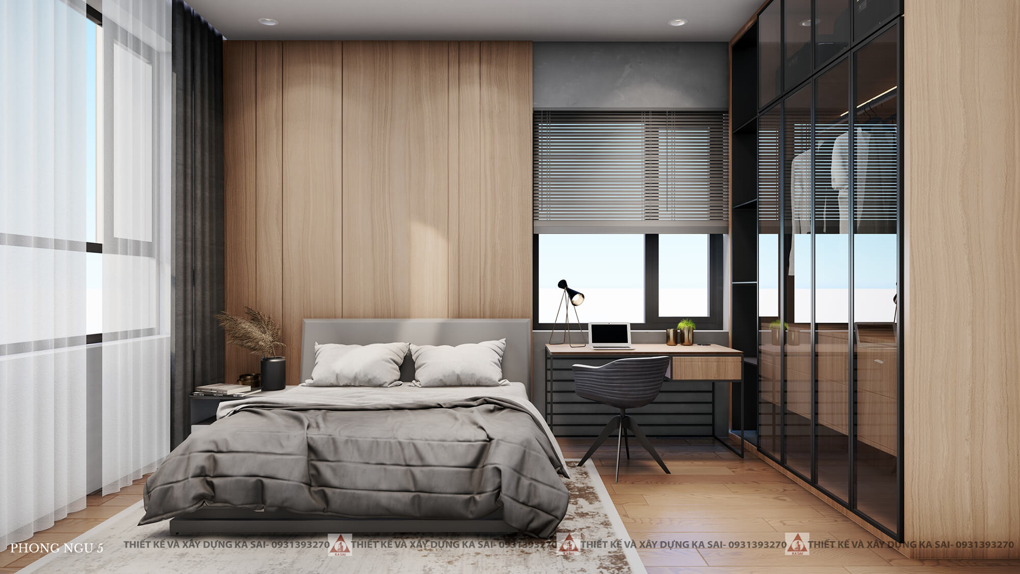 Phòng ngủ 5 mẫu thiết kế nhà Hòa Vang Villa