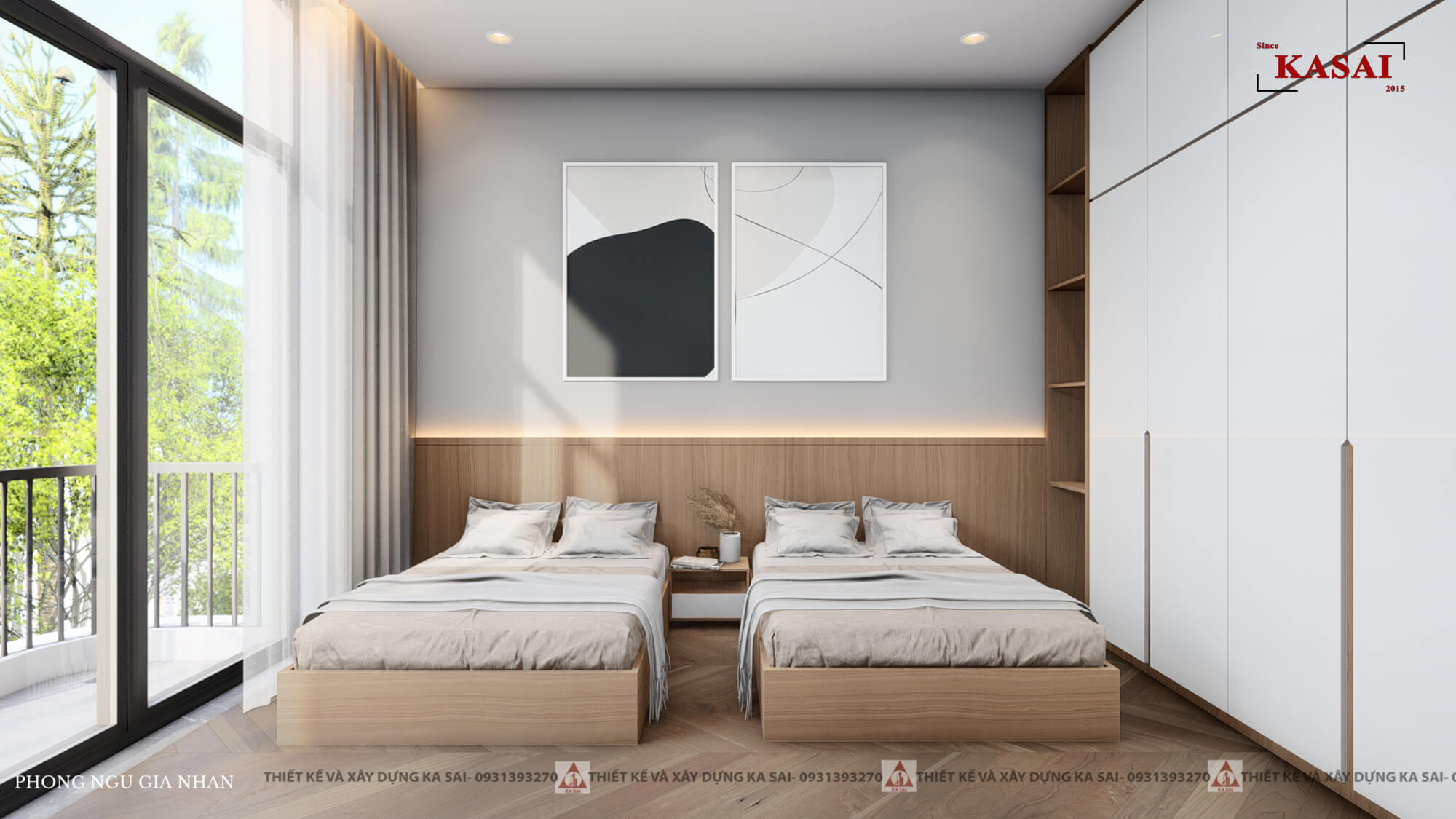 Phòng ngủ cá nhân thiết kế căn hộ Apartment