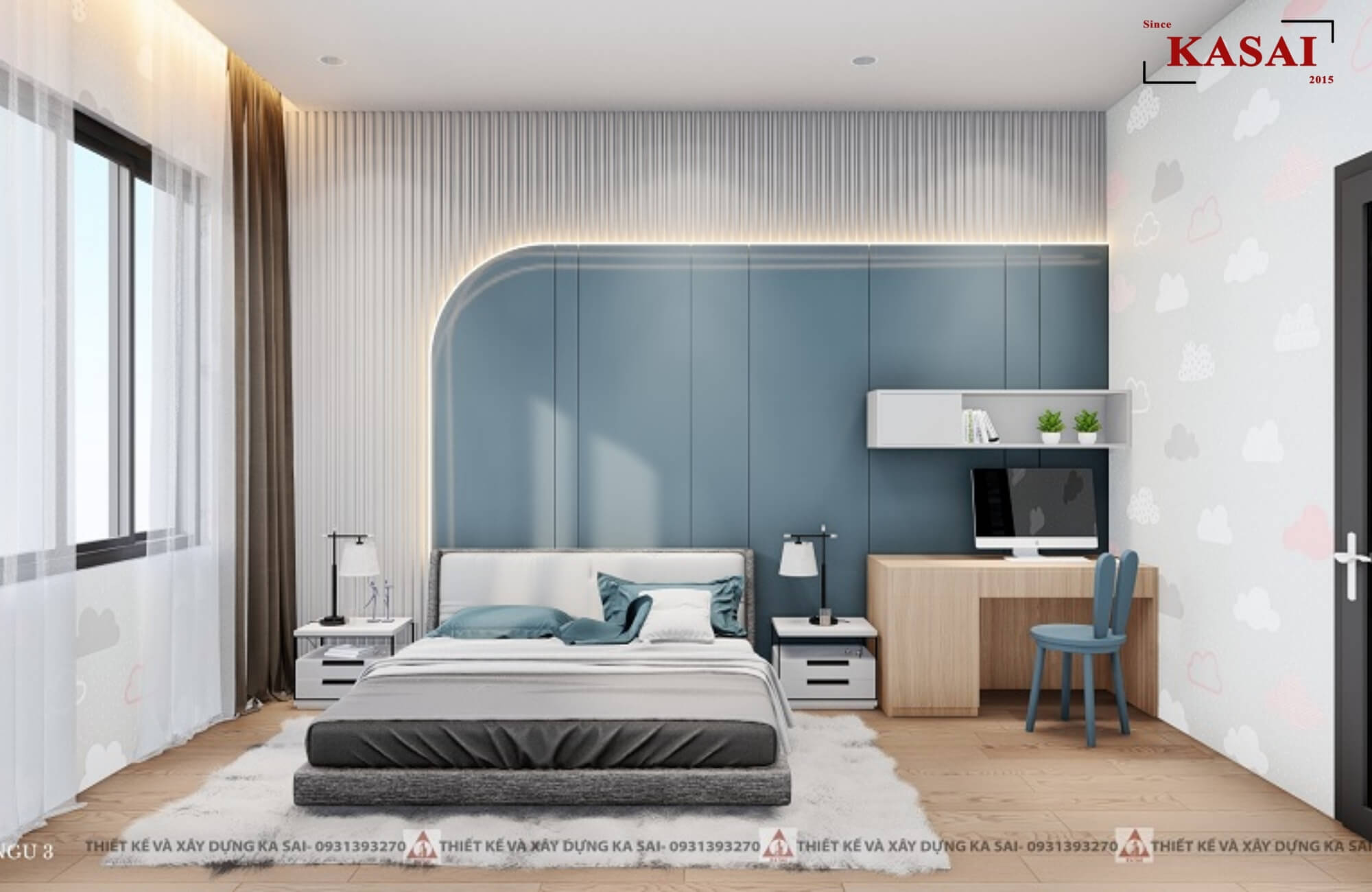Phòng ngủ màu trắng hợp mệnh thủy
