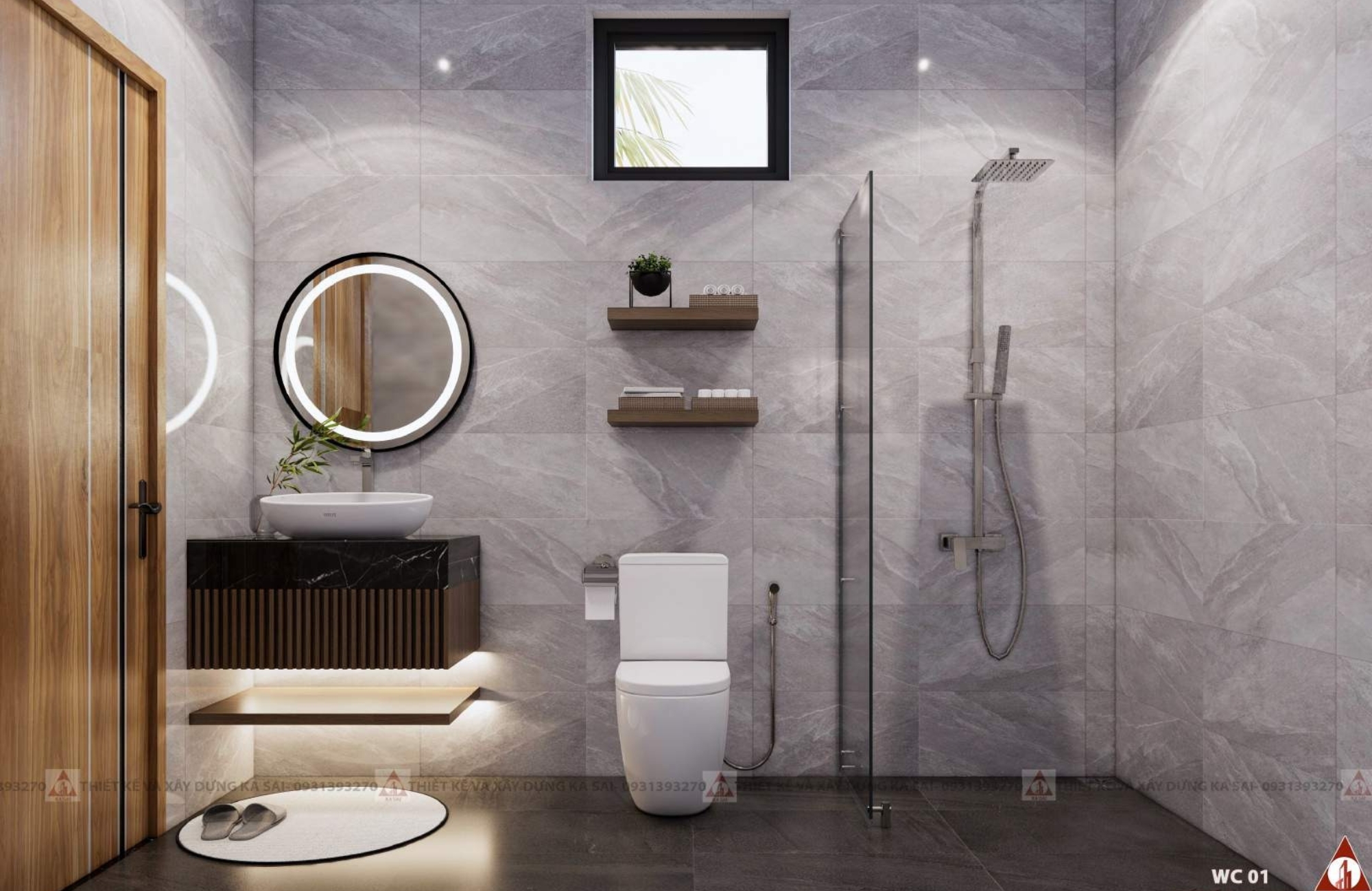 Phòng WC mẫu thiết kế villa