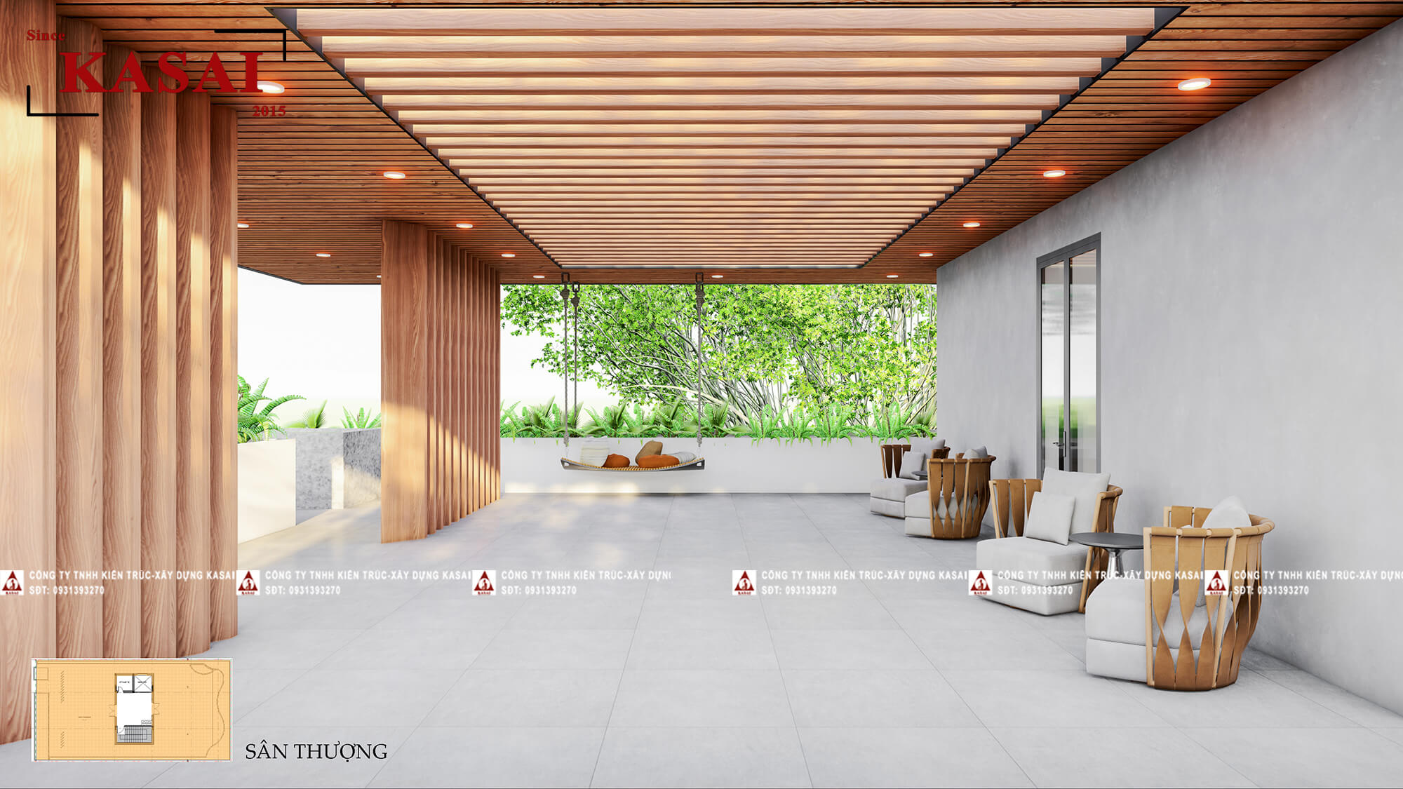 Sân thượng đẹp căn hộ cho thuê 4 tầng 11 phòng