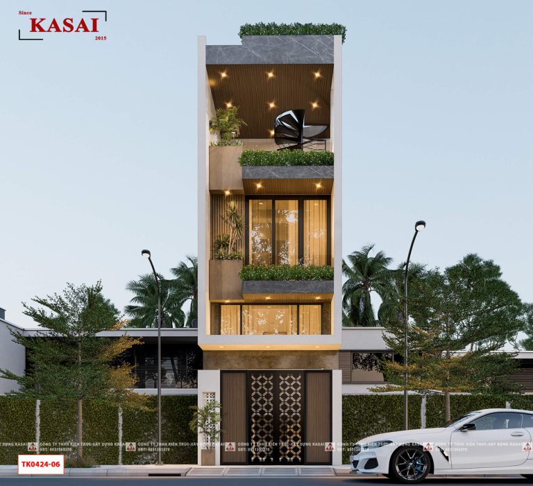 Thiết kế nhà phố 4.5x16m 3.5 tầng