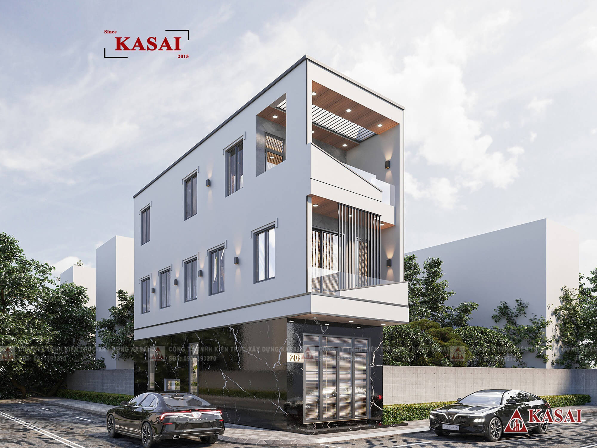 Mẫu thiết kế nhà quận Ngũ Hành Sơn 3 tầng 5x15m