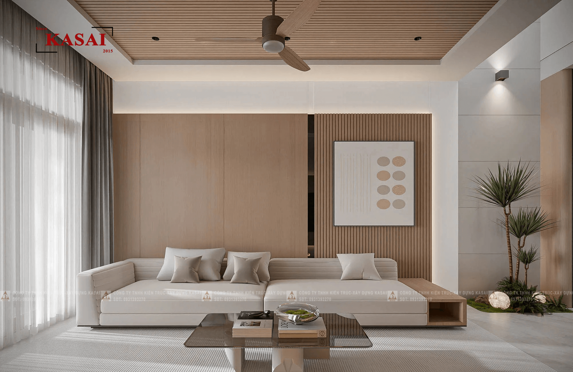 Thiết kế phòng khách dành cho nhà ống 4