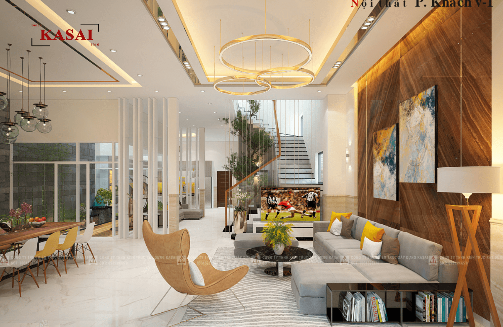 Thiết kế phòng khách dành cho nhà ống 6