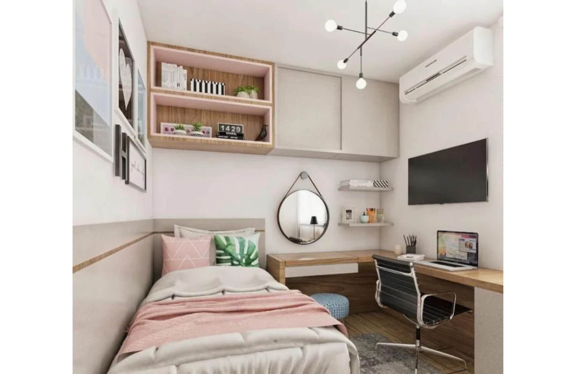 Thiết kế phòng ngủ nhỏ 2m2 tối giản