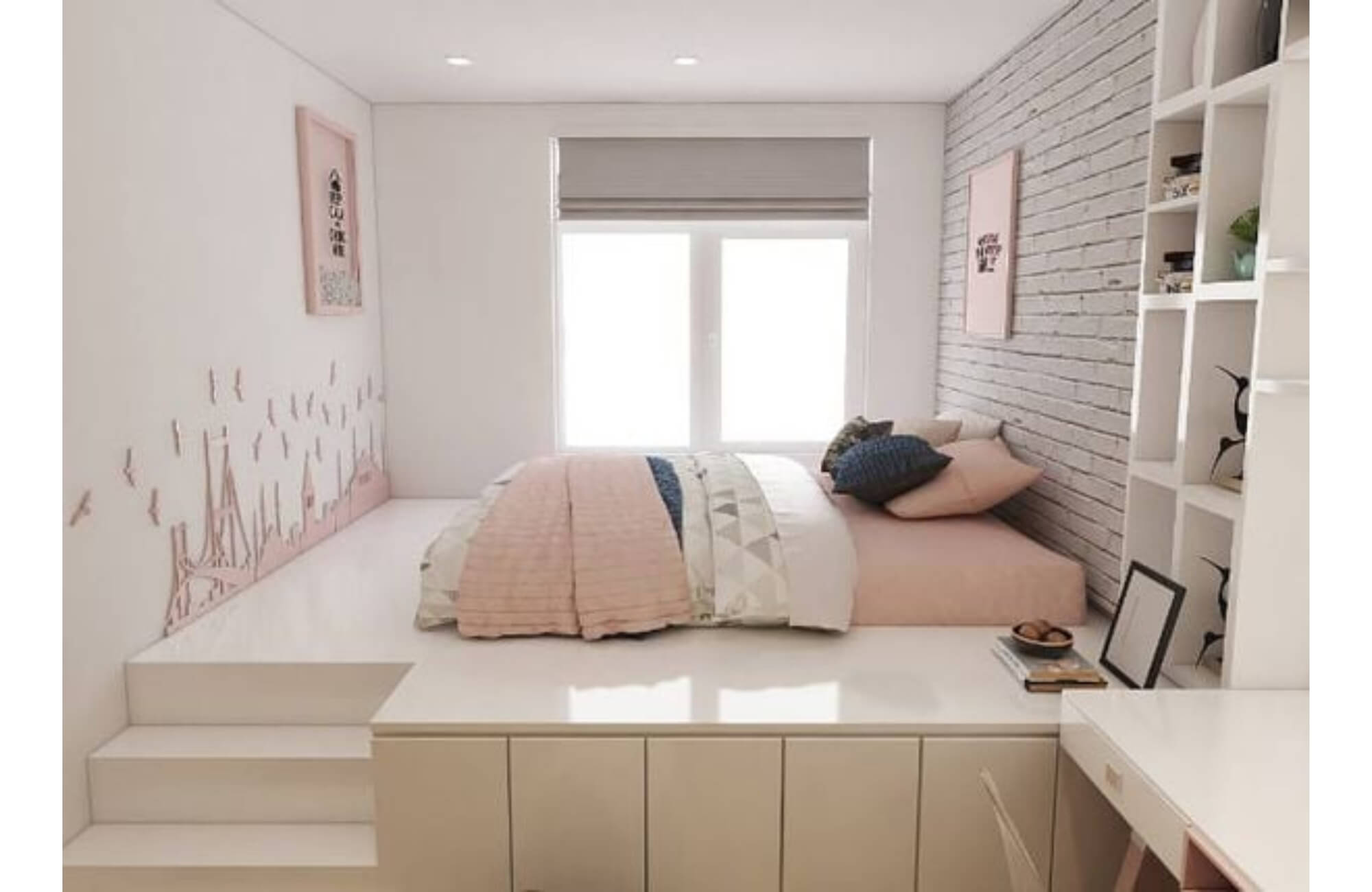 Thiết kế phòng ngủ nhỏ 3mx3m tối giản đẹp