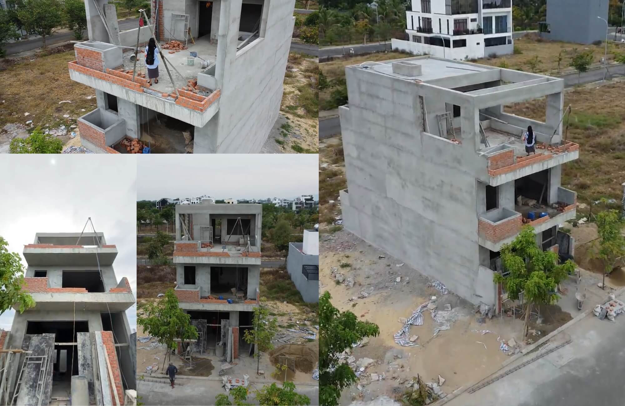 Khoảnh khắc thi công phần thô nhà anh Tuấn