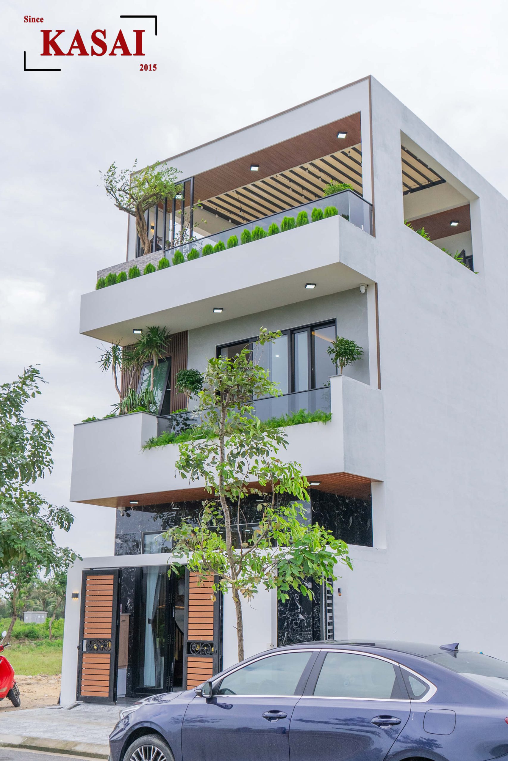 Mặt tiền nhà anh Tuấn 3 tầng cực đẹp