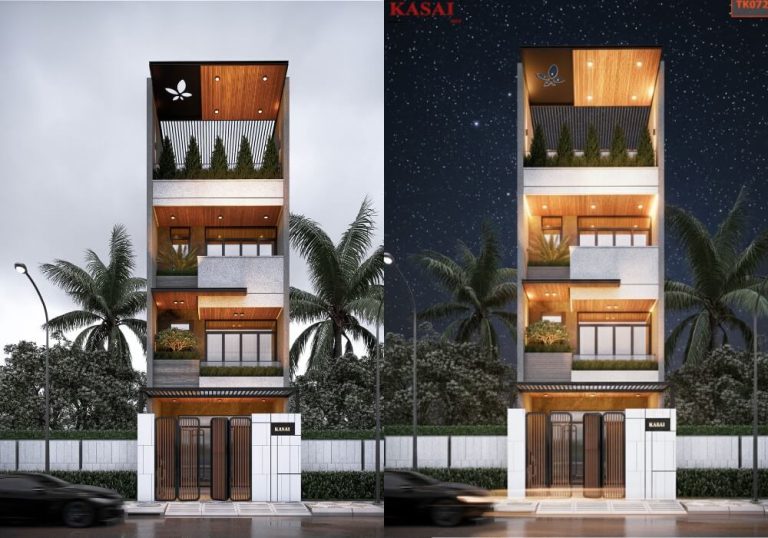 Nhà 3 tầng 1 tum đẹp