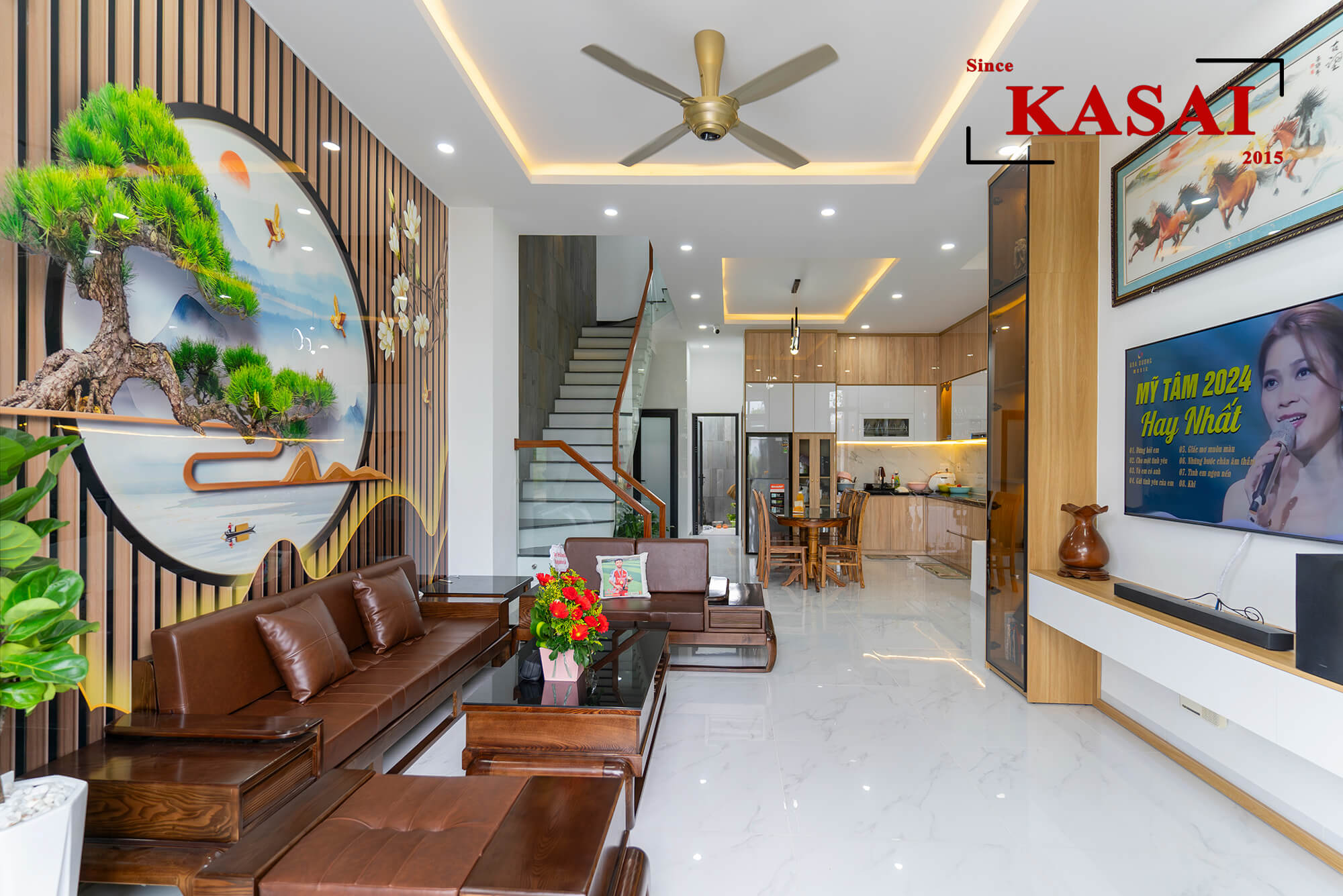 Phòng khách nhà anh Tuấn đẹp