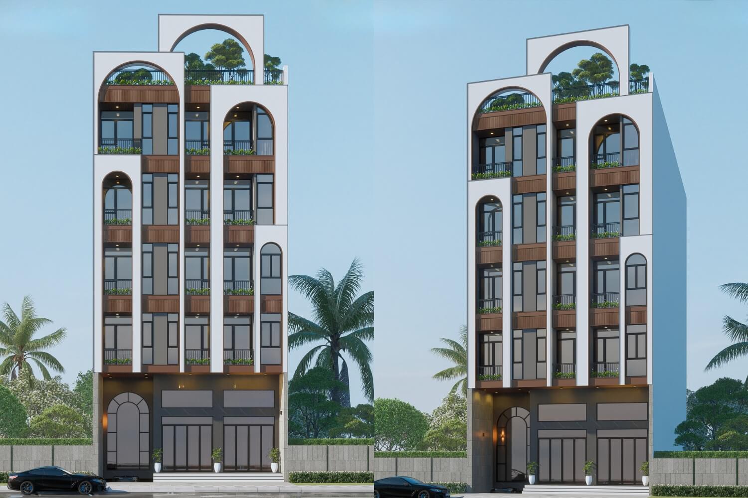 Thiết kế khách sạn 10×20 4 tầng đẹp nổi bật tại Đà Nẵng