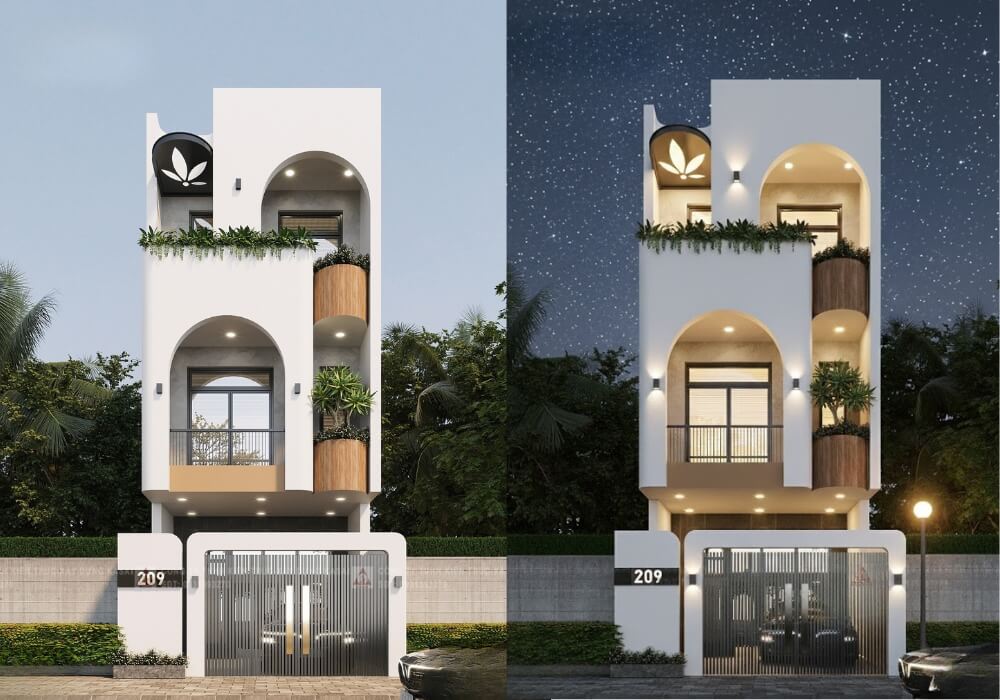 Thiết kế nhà ống 3 tầng có giếng trời diện tích 5x20m Thiết kế nhà ống 3 tầng có giếng trời diện tích 5x20m