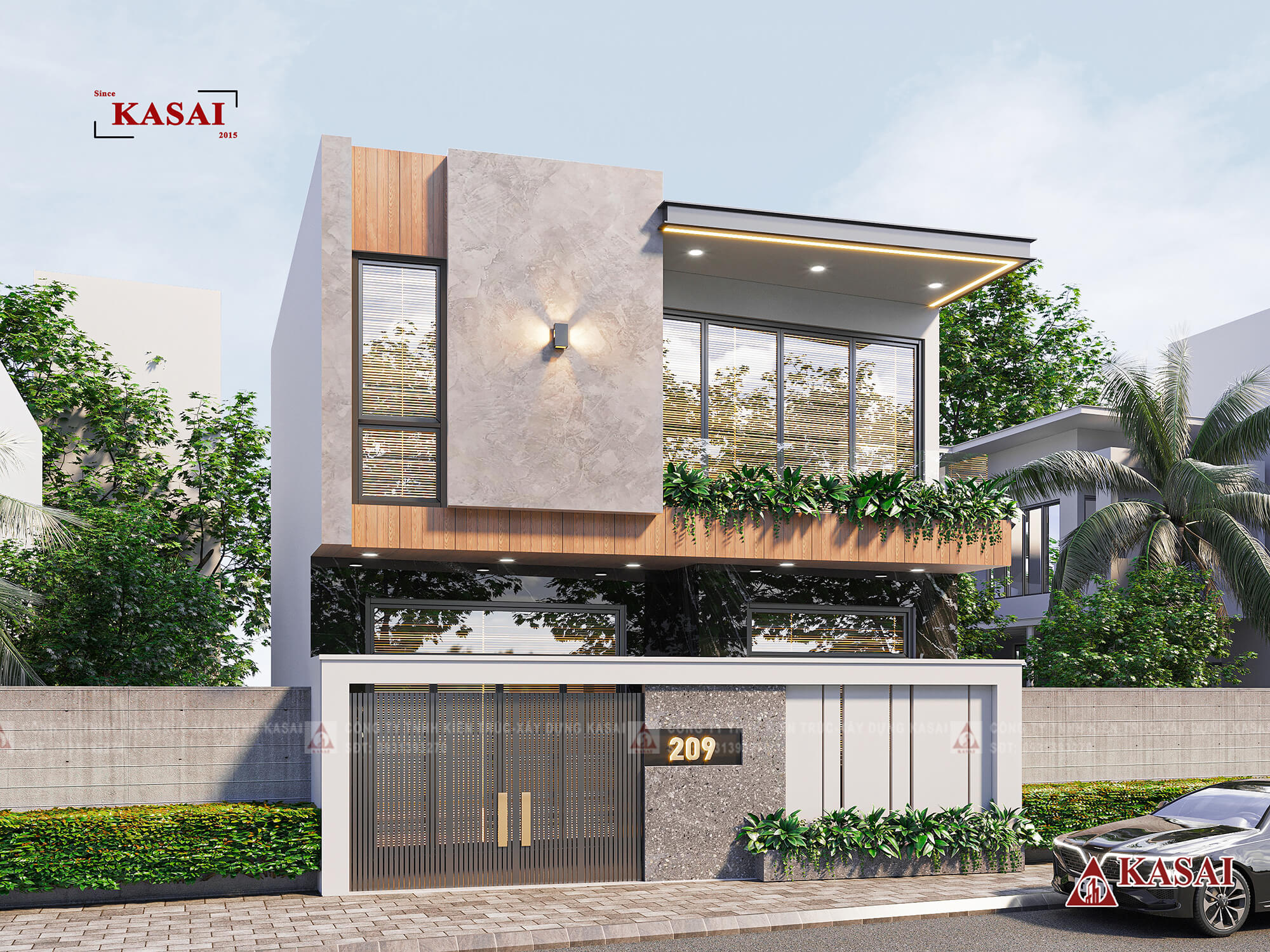 Nhà 2 tầng 8x10m hiện đại