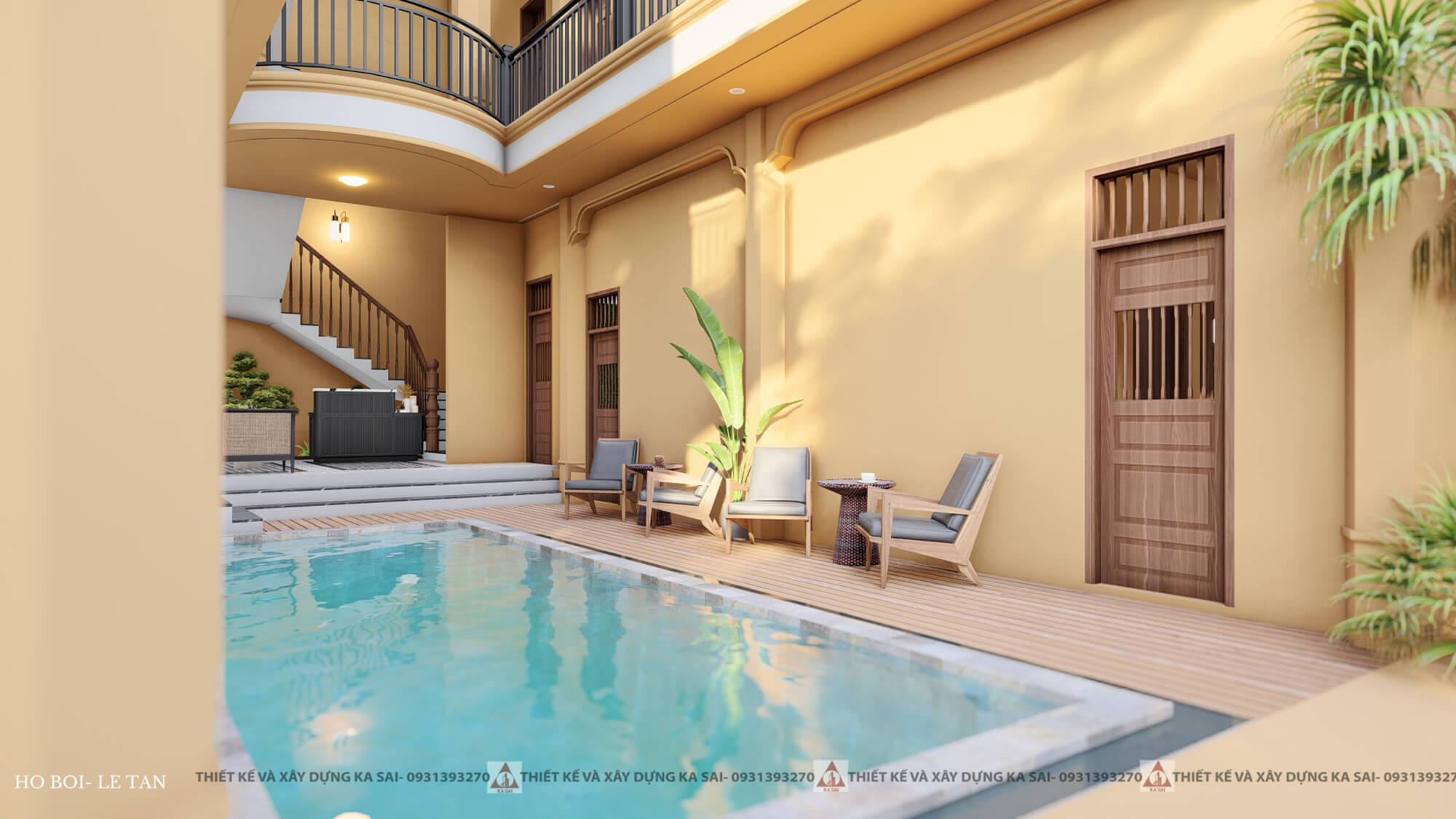 Thiết kế hồ bơi khách sạn 14x18m đẹp