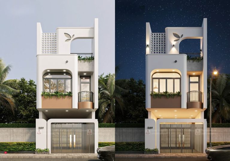 Mẫu nhà ống 2 tầng mặt tiền 4,5 m