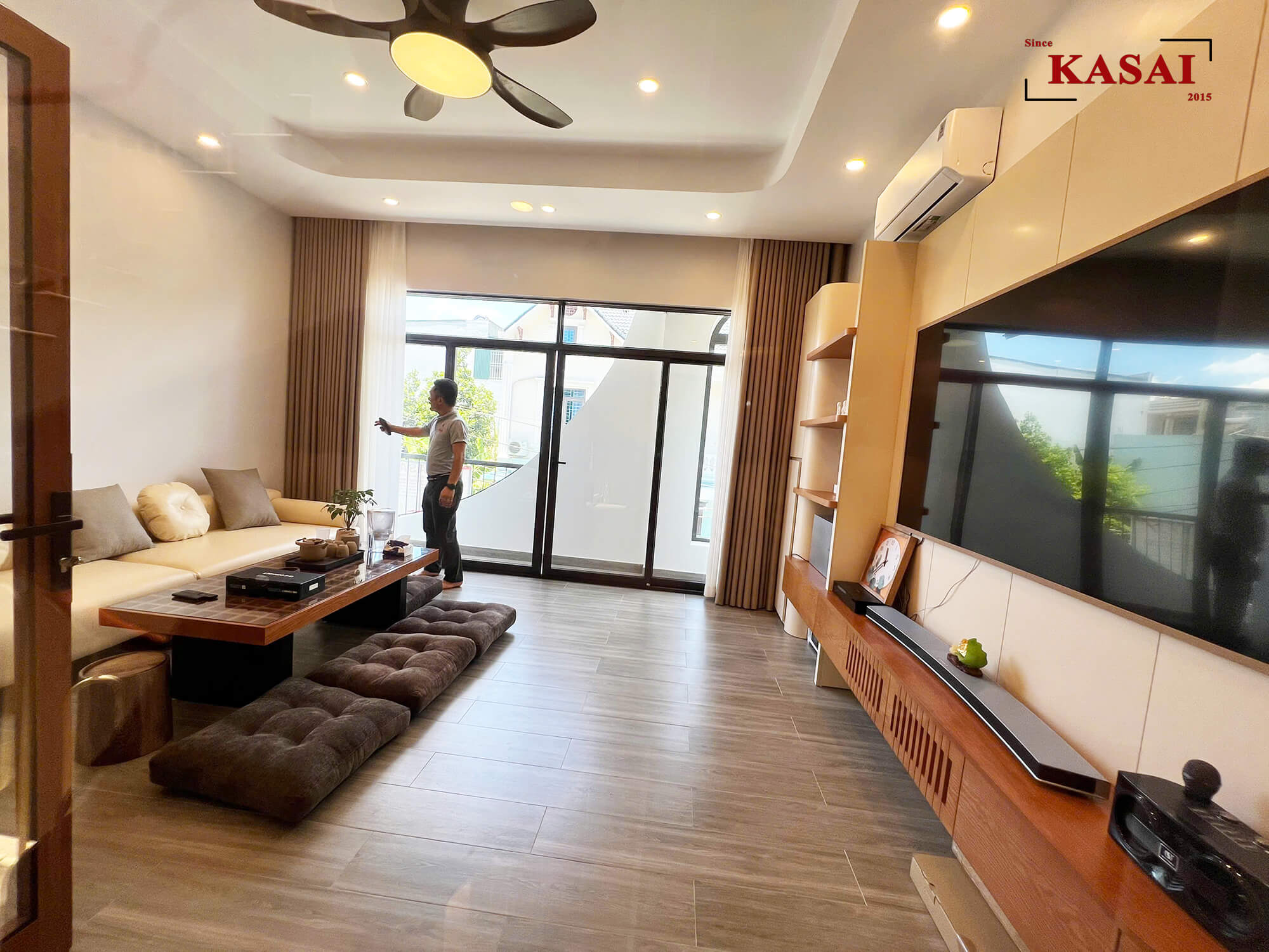 Phòng khách nhà 3 tầng Hà Nội