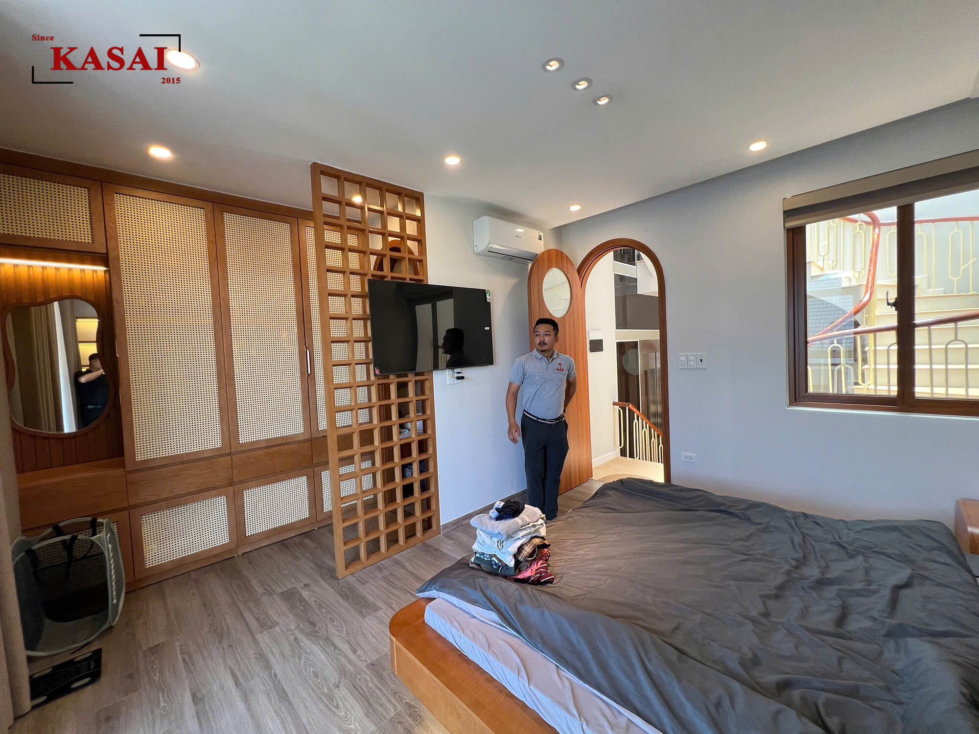 Phòng ngủ 2 nhà 3 tầng Hà Nội