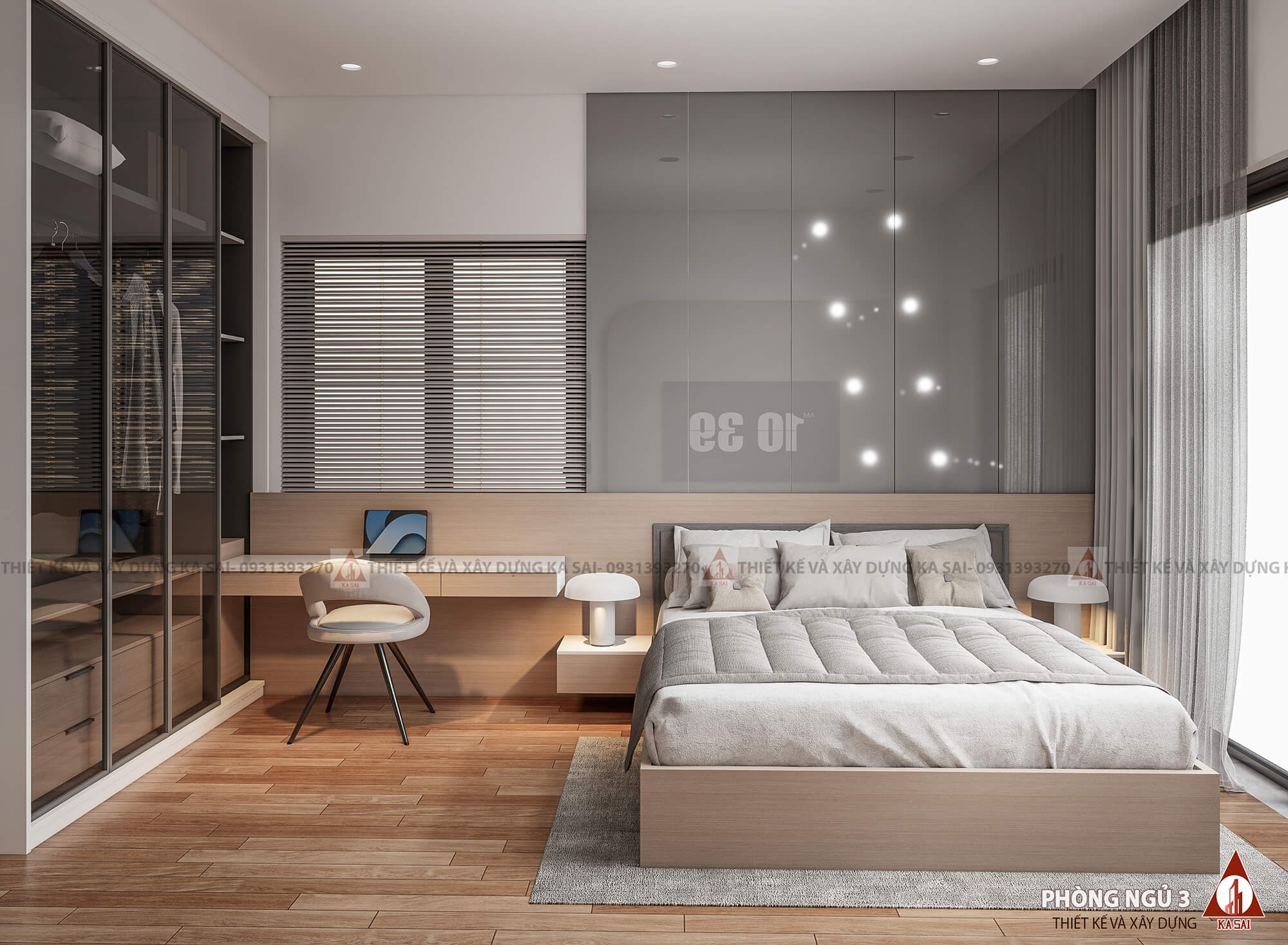 Phòng ngủ 32 bếp biệt thự 3 tầng mái Nhật đẹp