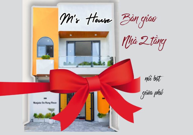 Bàn giao nhà 2 tầng nổi bật giữa phố