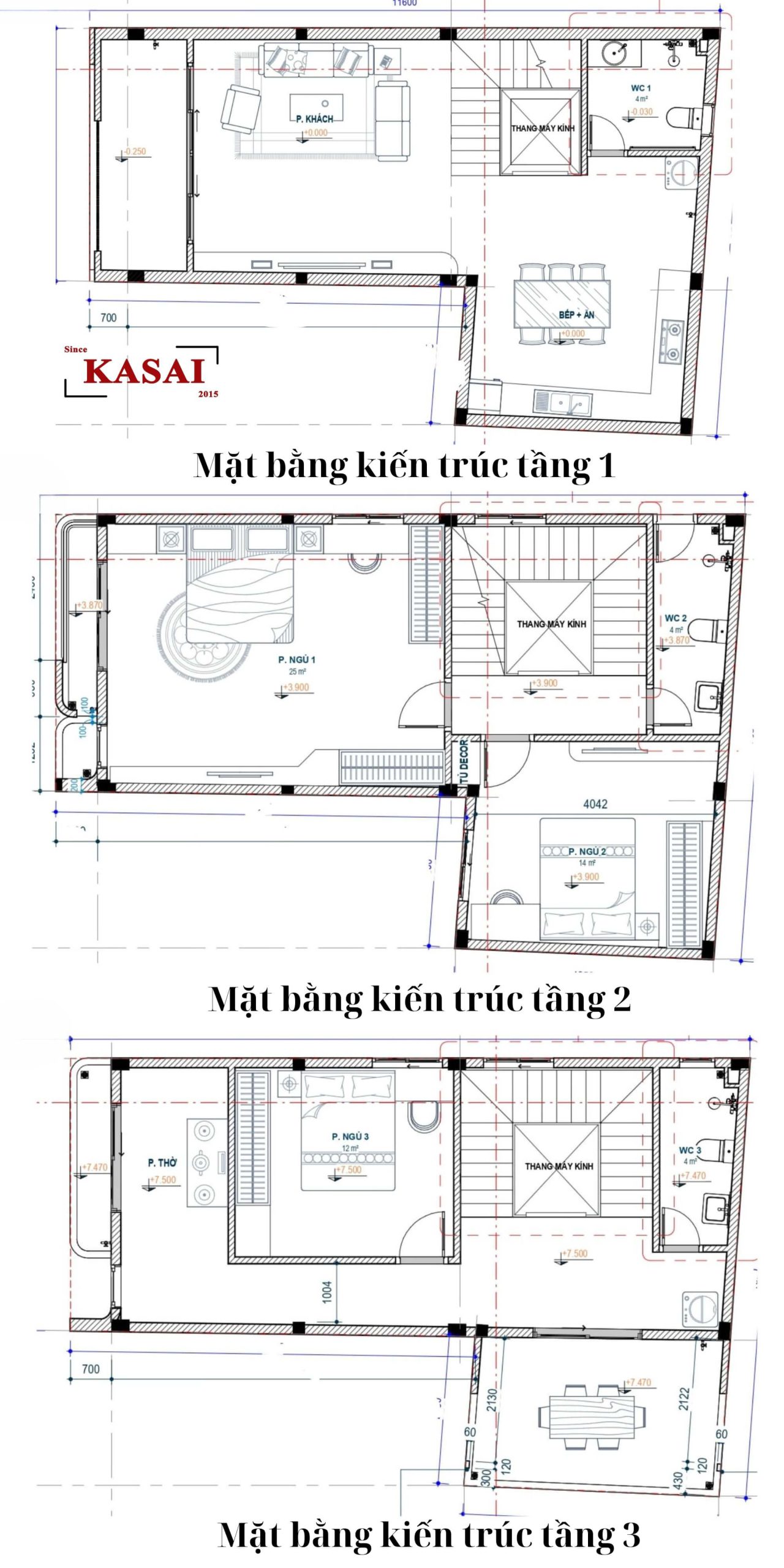 Bản vẽ thiết kế nhà ngang 7m dài 10m