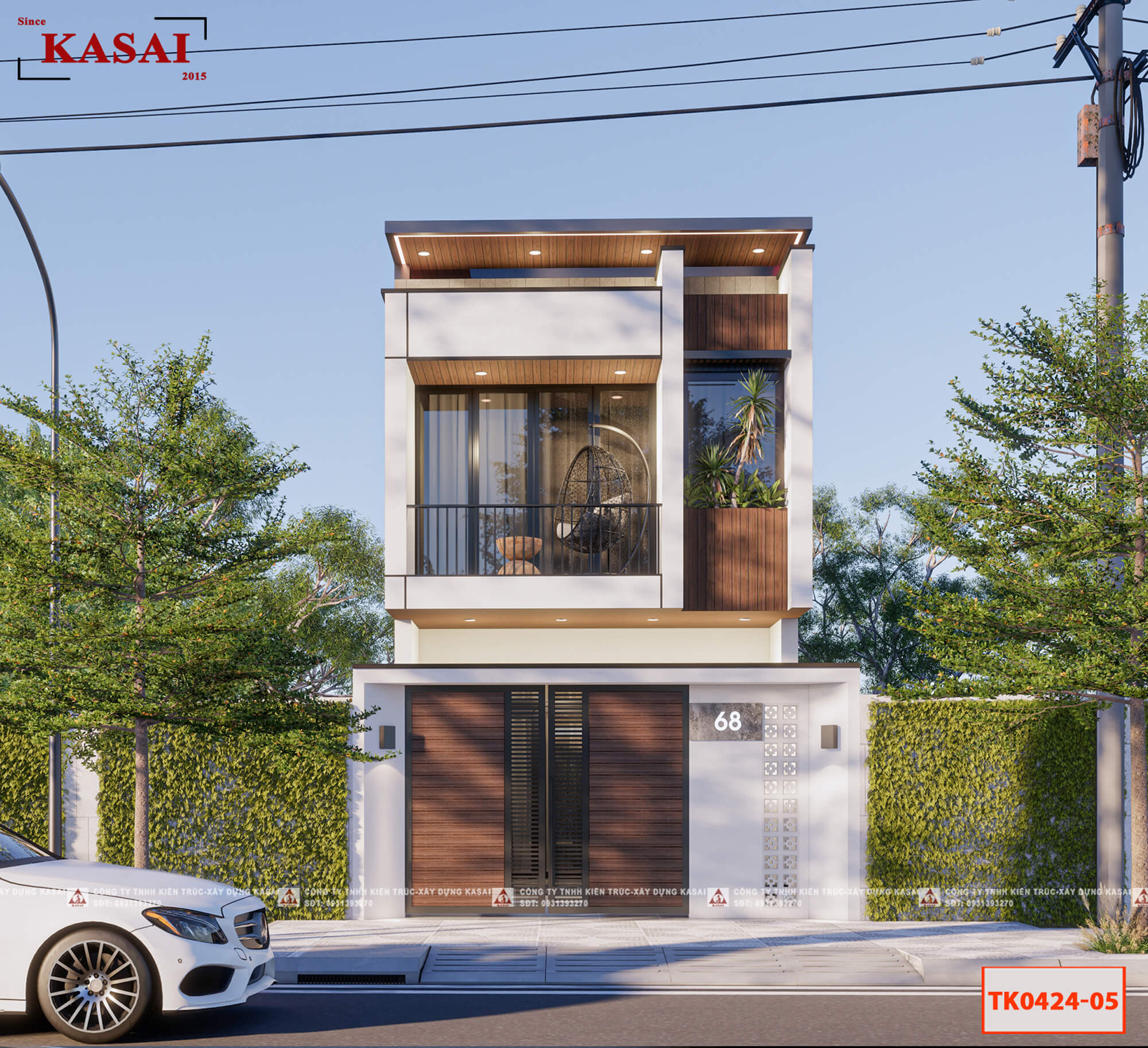 Mẫu nhà 2 tầng 3 phòng ngủ 5x16m hiện đại bình yên giữa phố