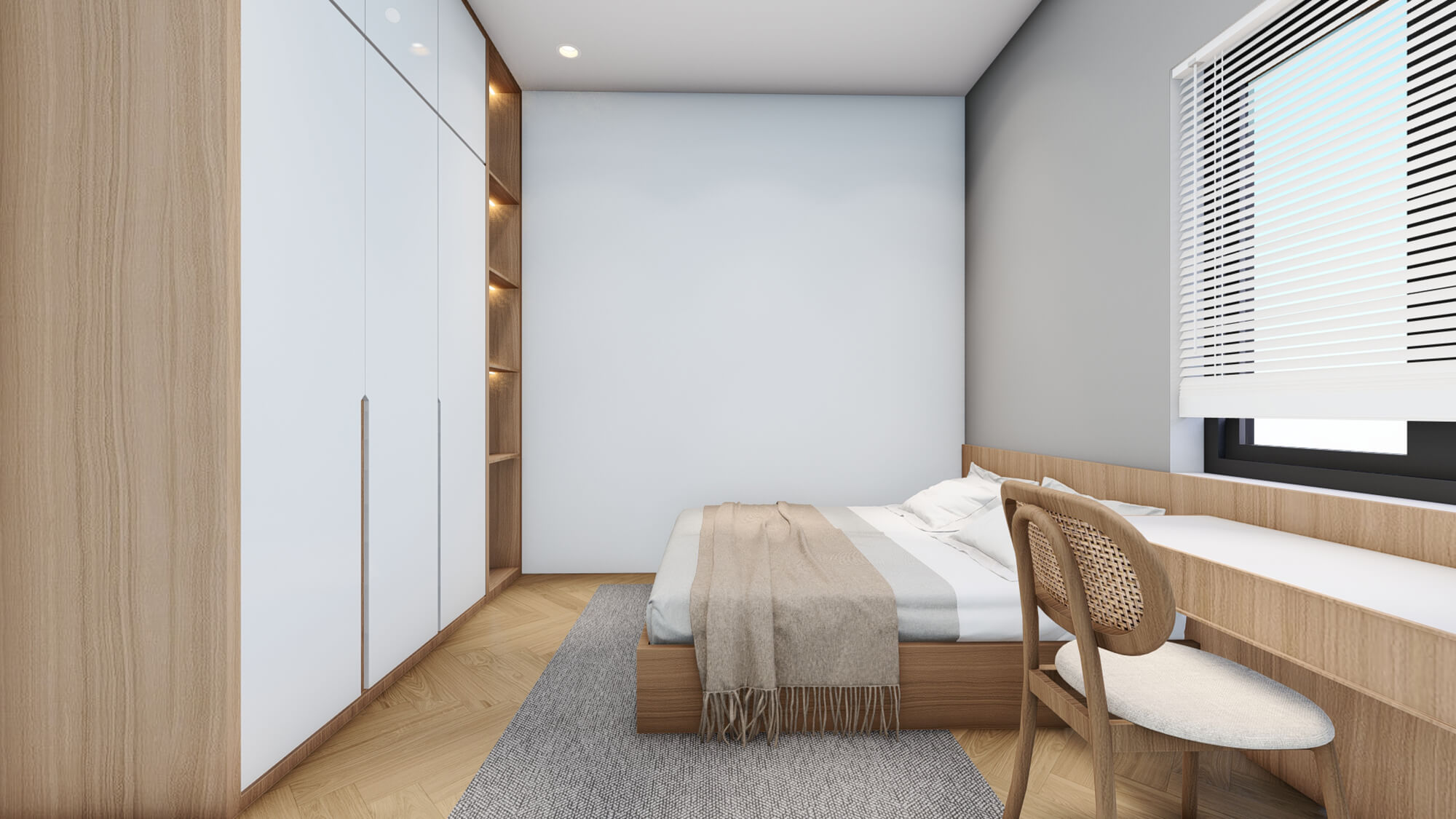 Phòng ngủ 2 mẫu nhà 5x17m 2 tầng