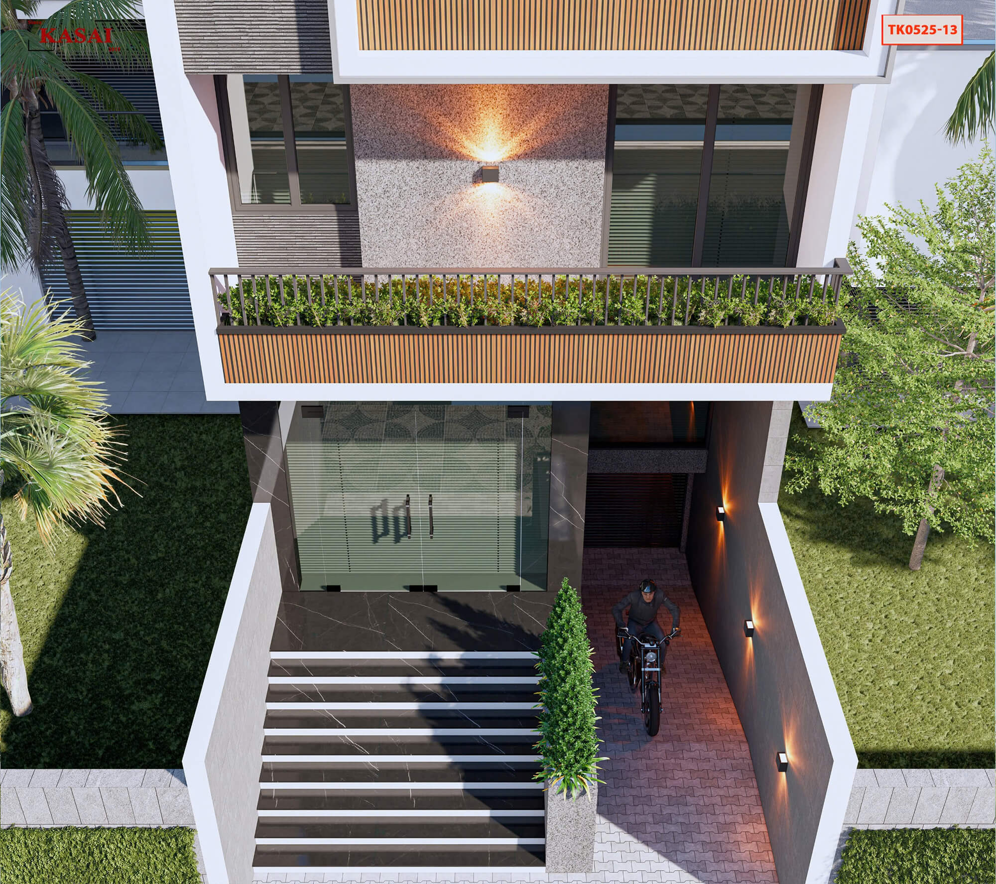 Tầng hầm thiết kế nhà ống 6 tầng