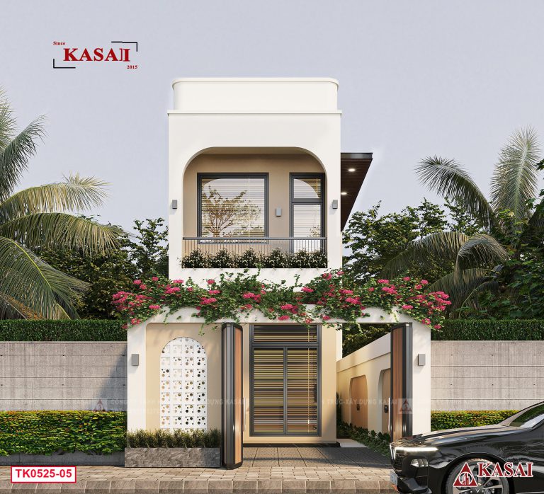 Thiết kế nhà 2 tầng 60m2 4x15m