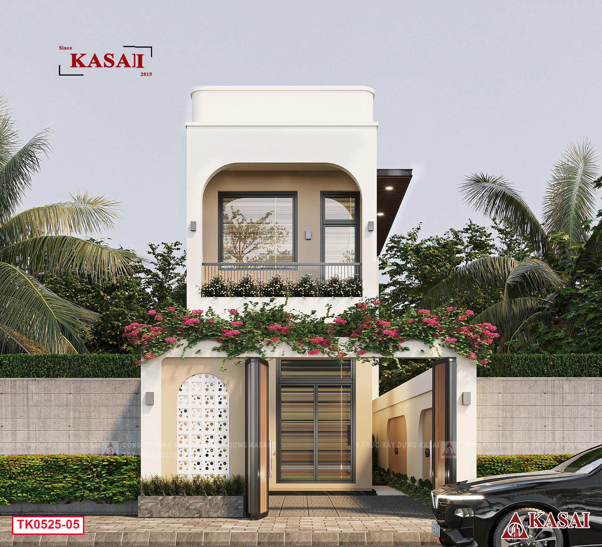 Thiết kế nhà 2 tầng 60m2 4x15m đẹp mê mẩn giữa phố