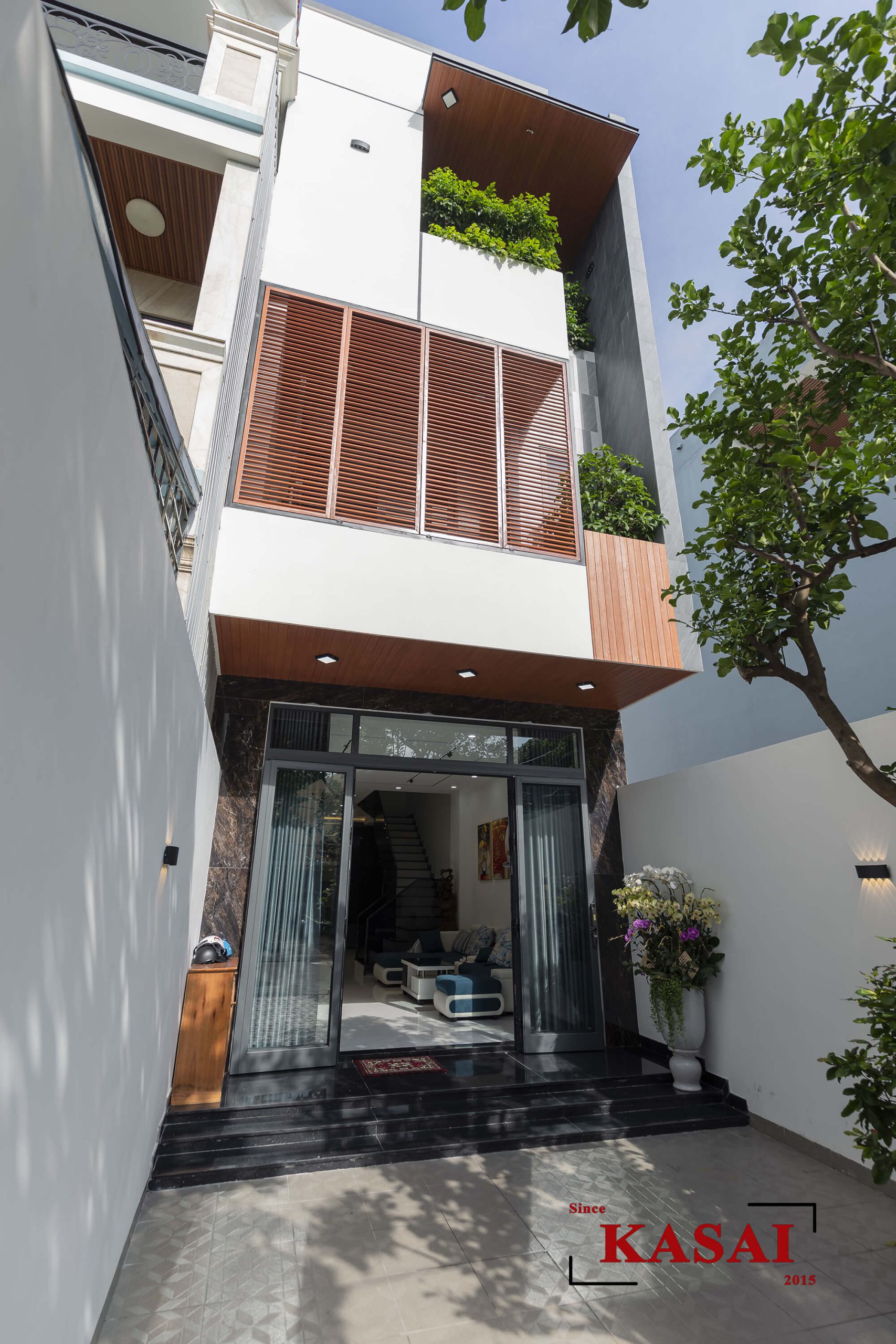 Mặt tiền nhà 3 tầng A's House Cẩm Lệ