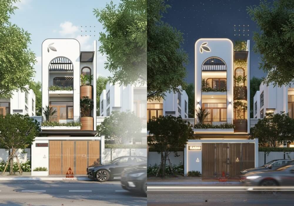 Mẫu nhà 4,5m 3 tầng đẹp