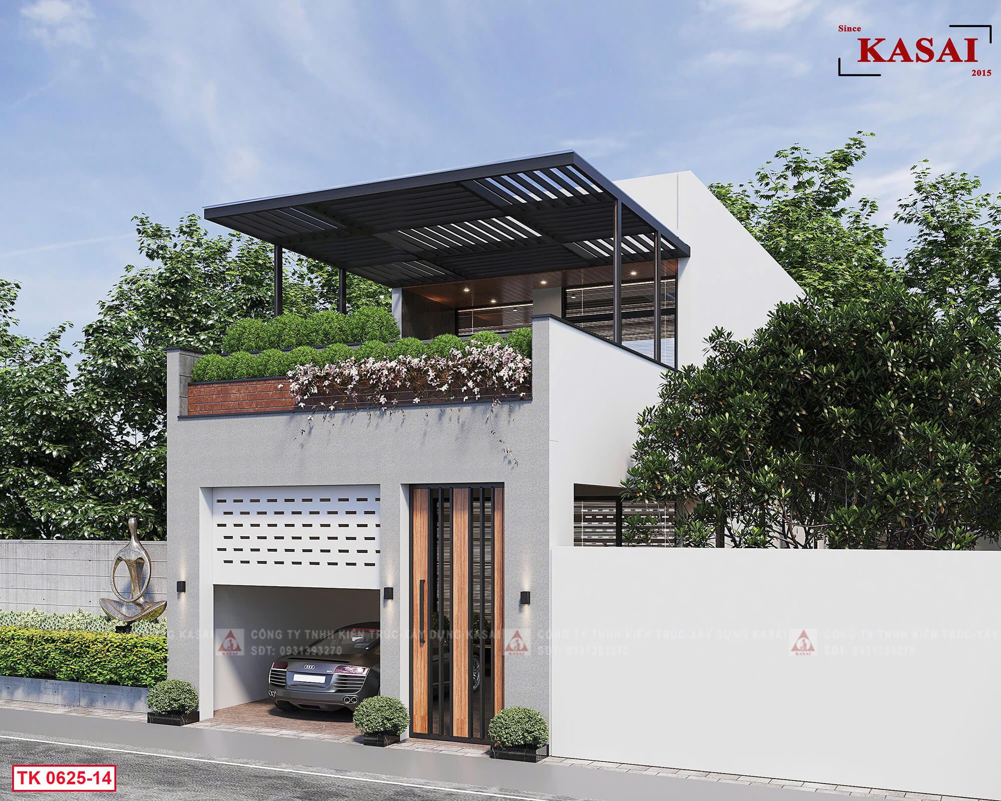 Nhà 2 tầng 6x20m