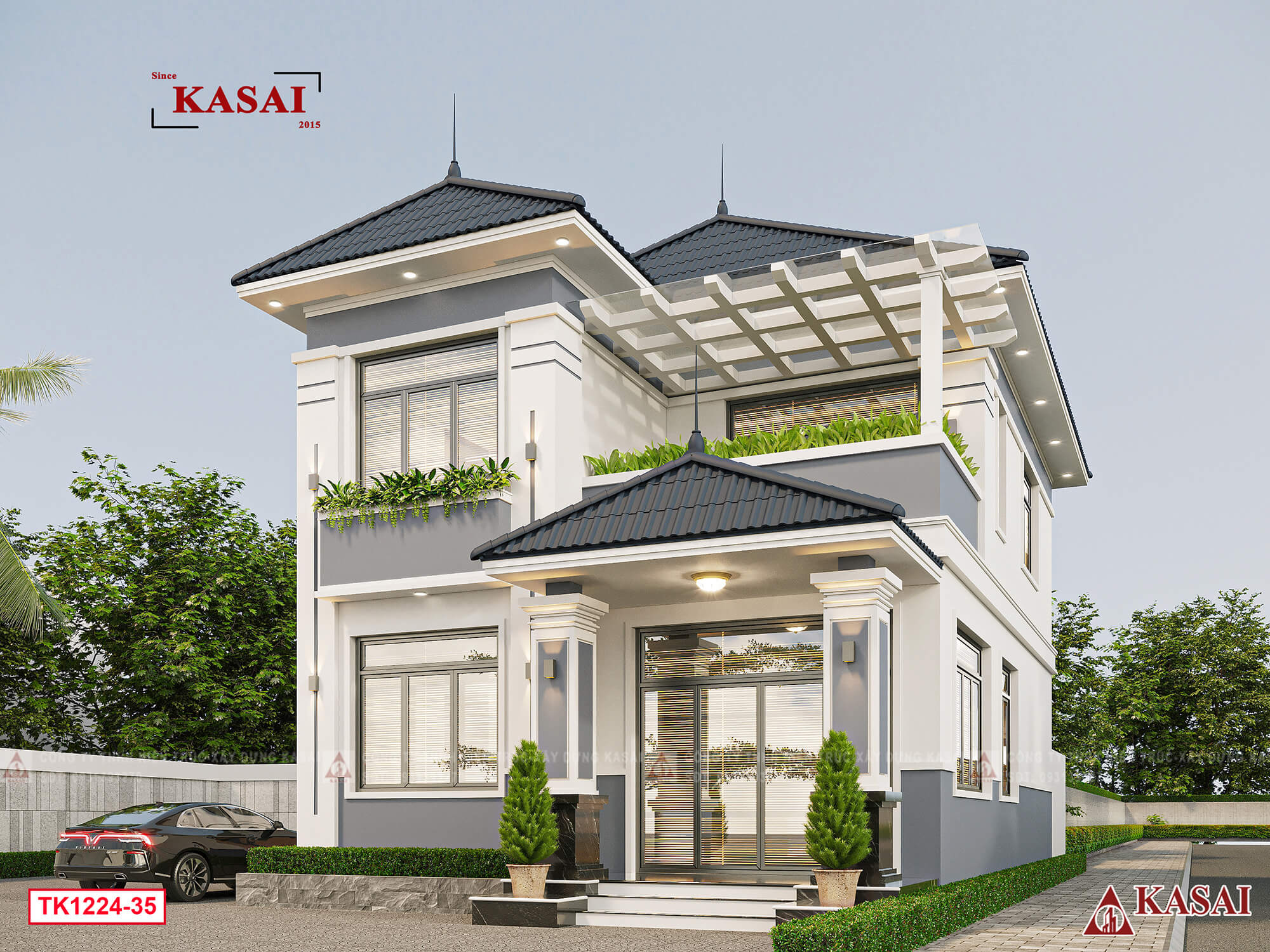 Nhà 2 tầng 4 phòng ngủ 8x10