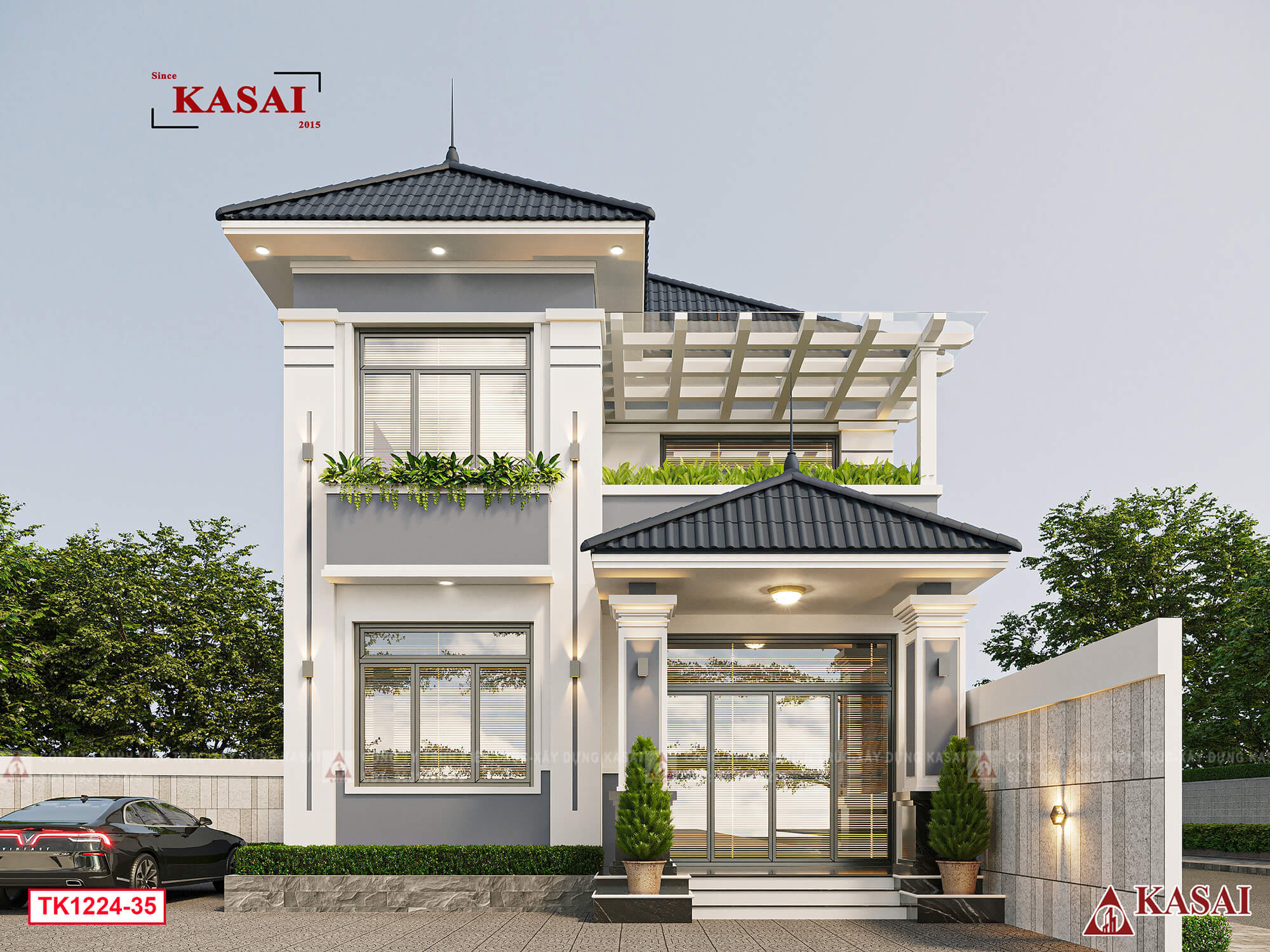 Nhà 2 tầng 4 phòng ngủ 8x10