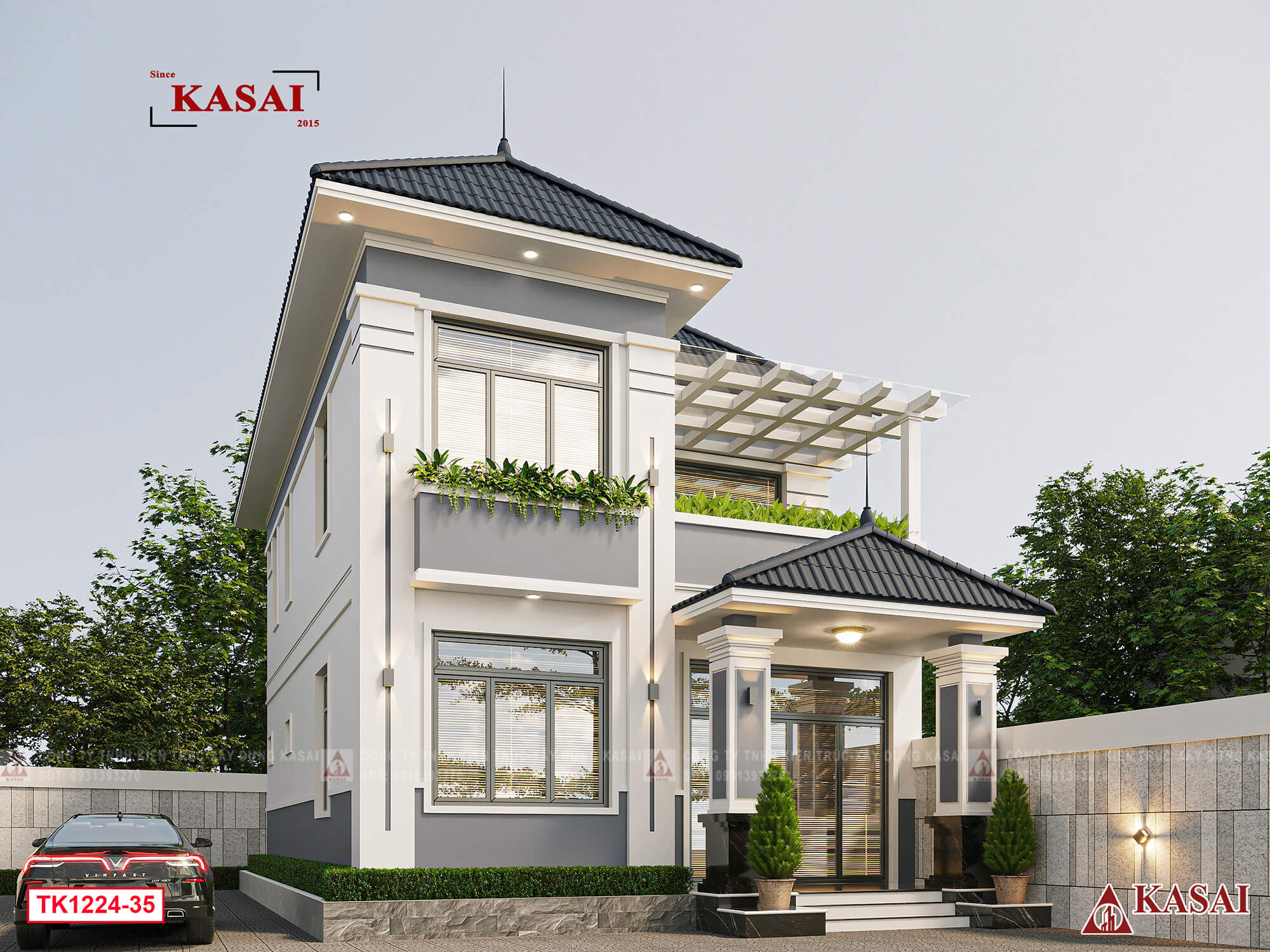 Nhà 2 tầng 4 phòng ngủ 8x10