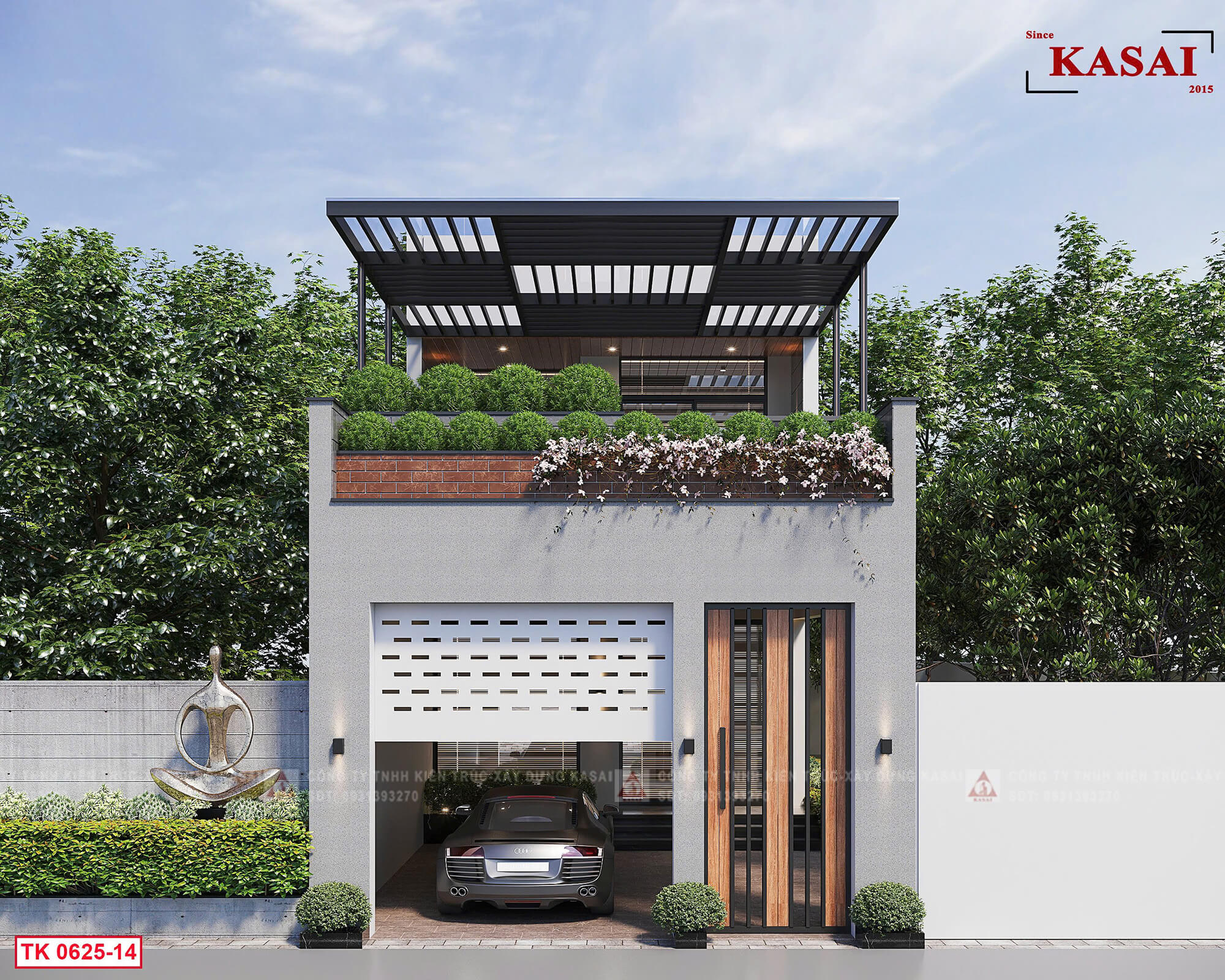 Nhà 2 tầng 6x20m