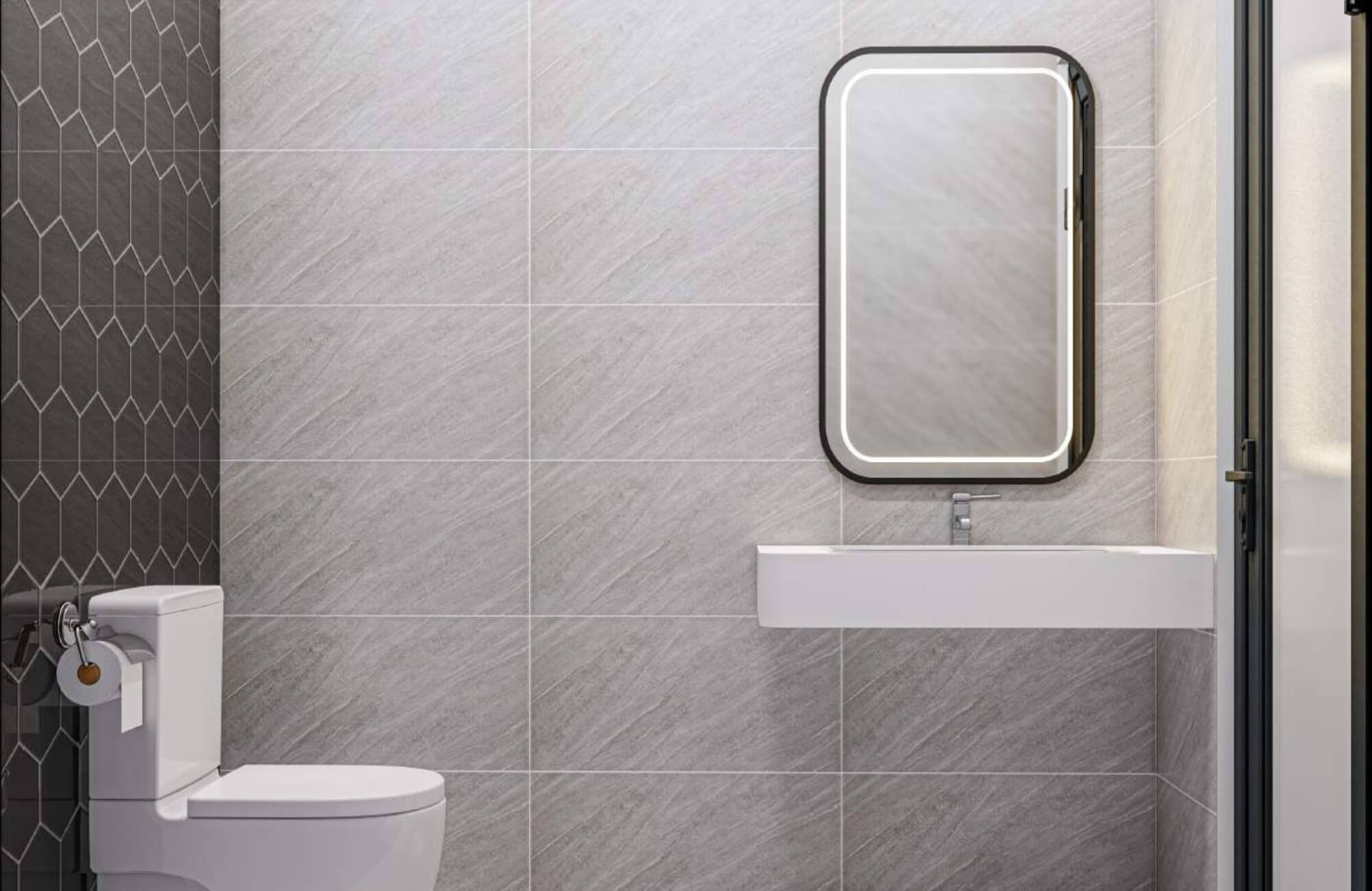 Phòng WC 5x14 nhà 5x14m 3 phòng ngủ