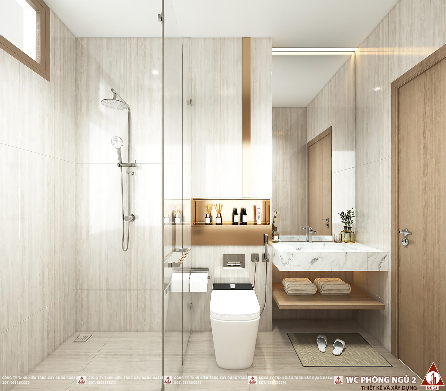 Phòng WC mẫu nhà 5x21m