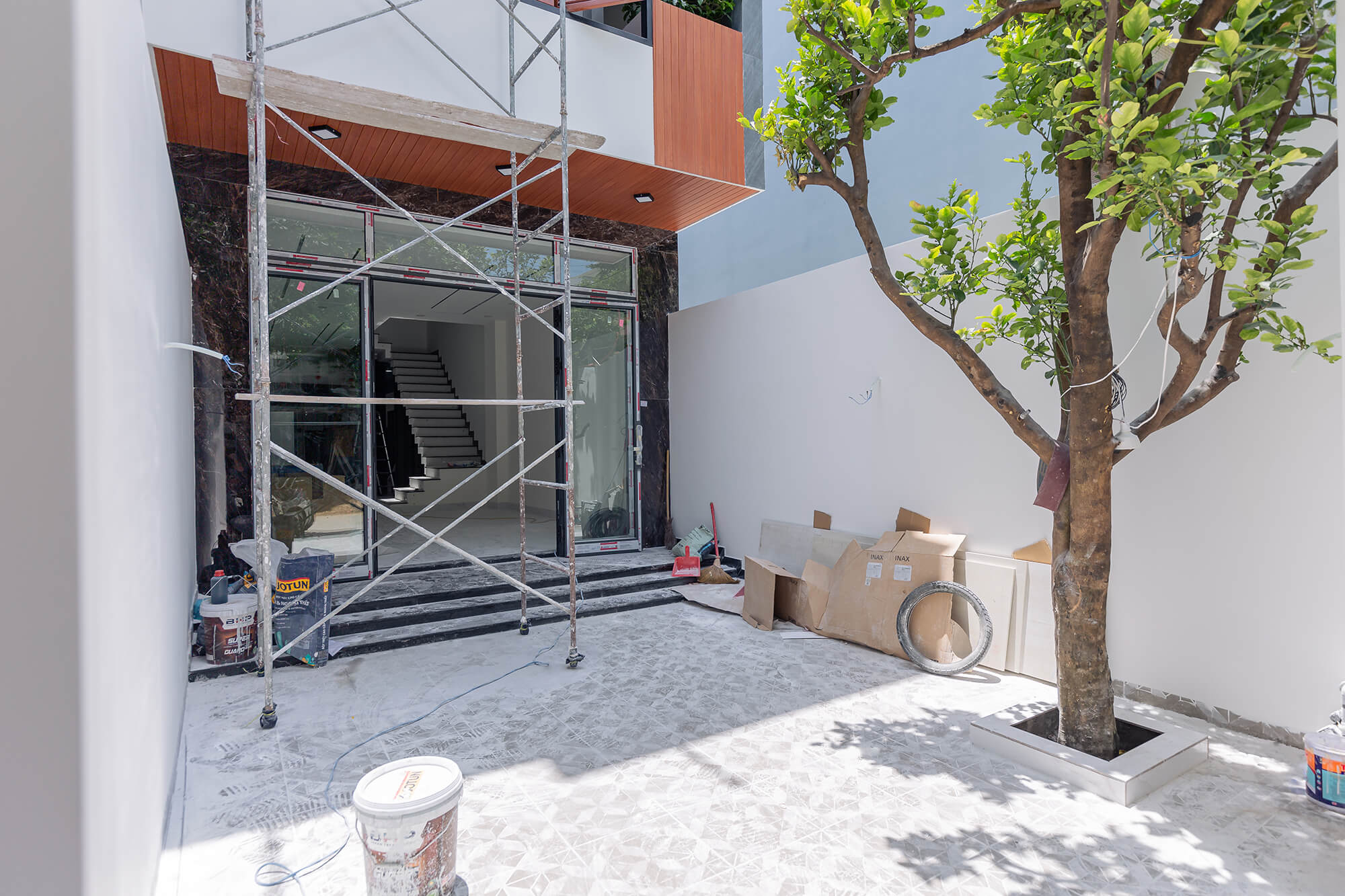 Thi công thô nhà A-s House Cẩm Lệ