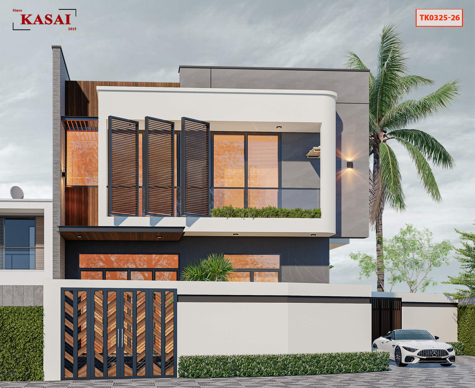 Nhà 2 tầng 4 phòng ngủ 8×10 sang trọng và đầy ánh sáng