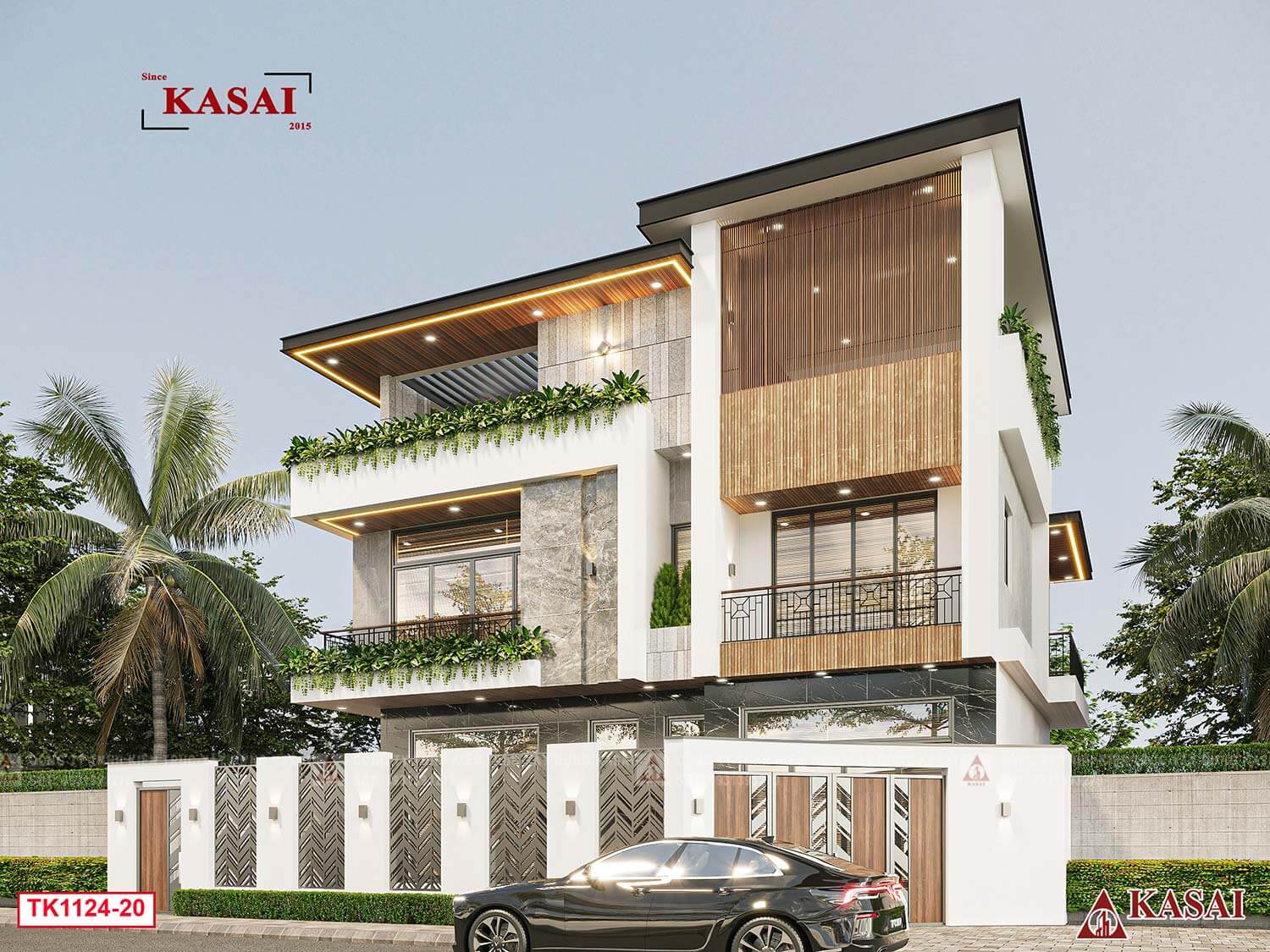 Biệt thự 3 tầng đẹp hiện đại