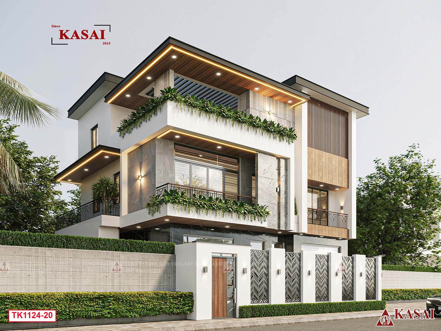 Biệt thự 3 tầng đẹp hiện đại