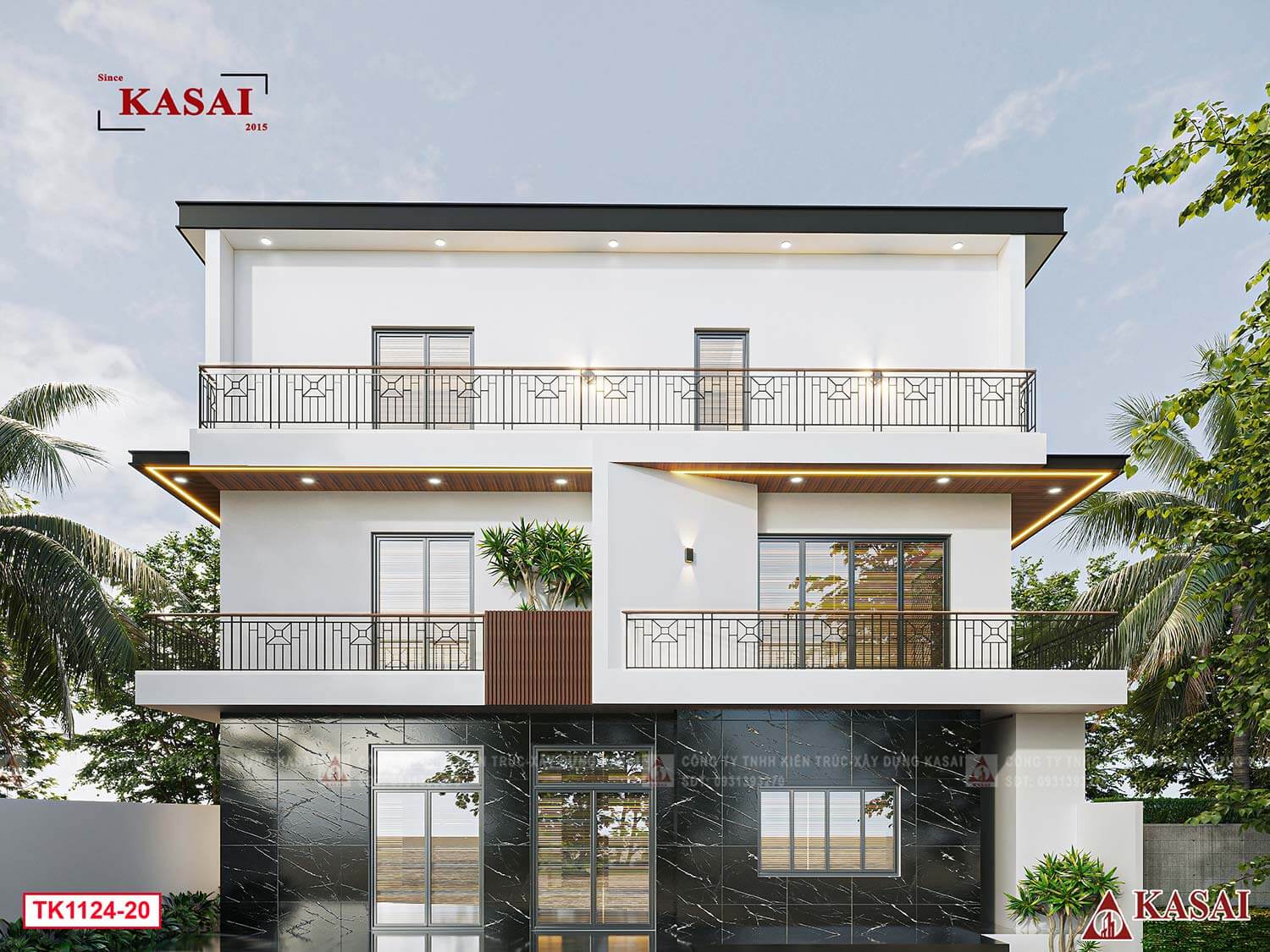 Biệt thự 3 tầng đẹp hiện đại