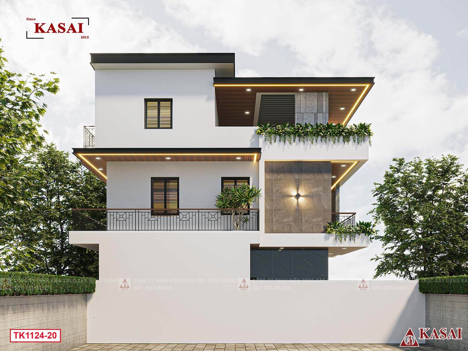 Biệt thự 3 tầng đẹp hiện đại